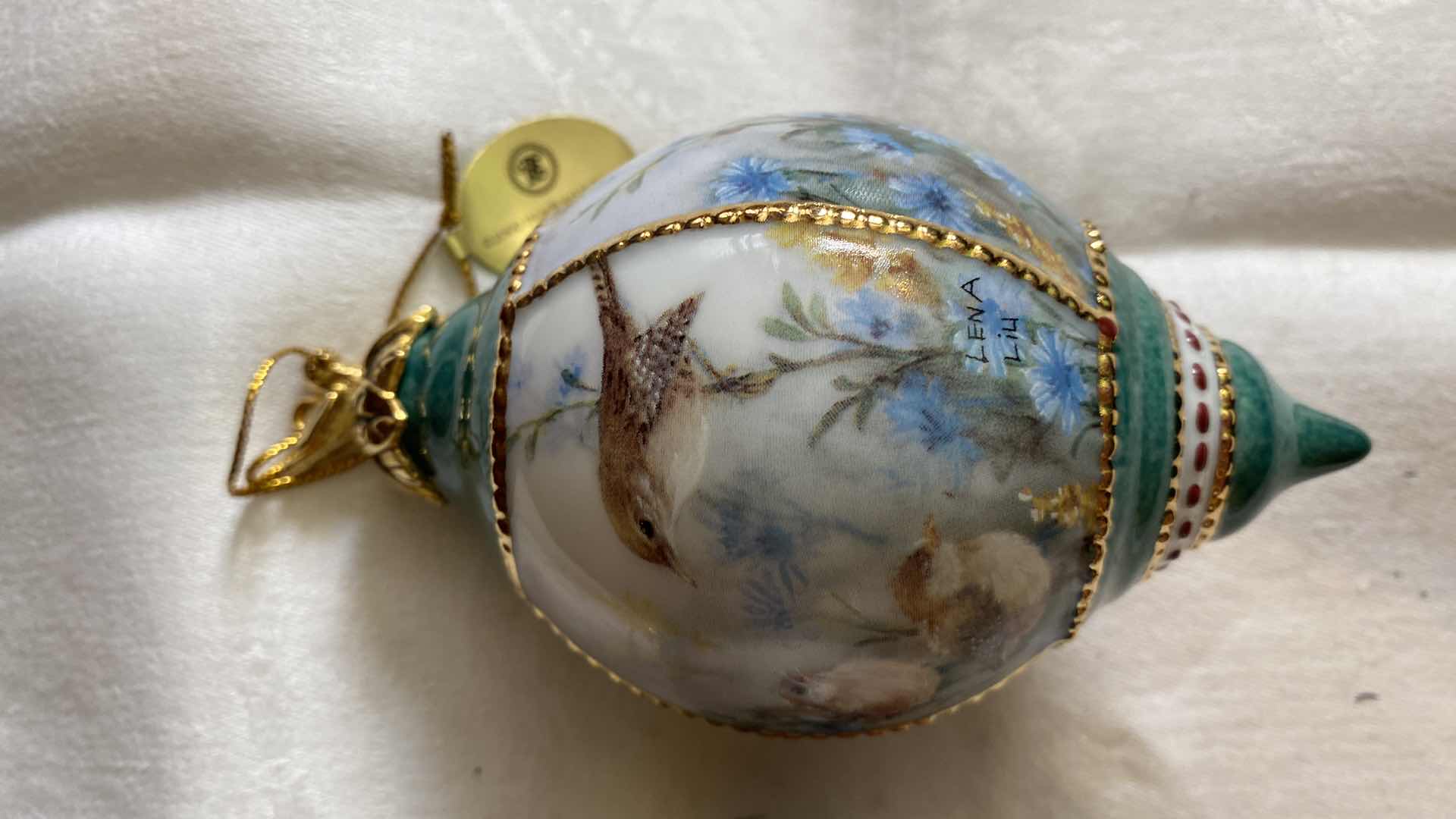 Photo 1 of $68.50 VINTAGE THREE LENA LIU’s NATURES POETRY PORCELAIN ORNAMENTS COLLECTIBLES BY BRADFORD EXCHANGE WITH CERTIFICATE OF AUTHENTICITY