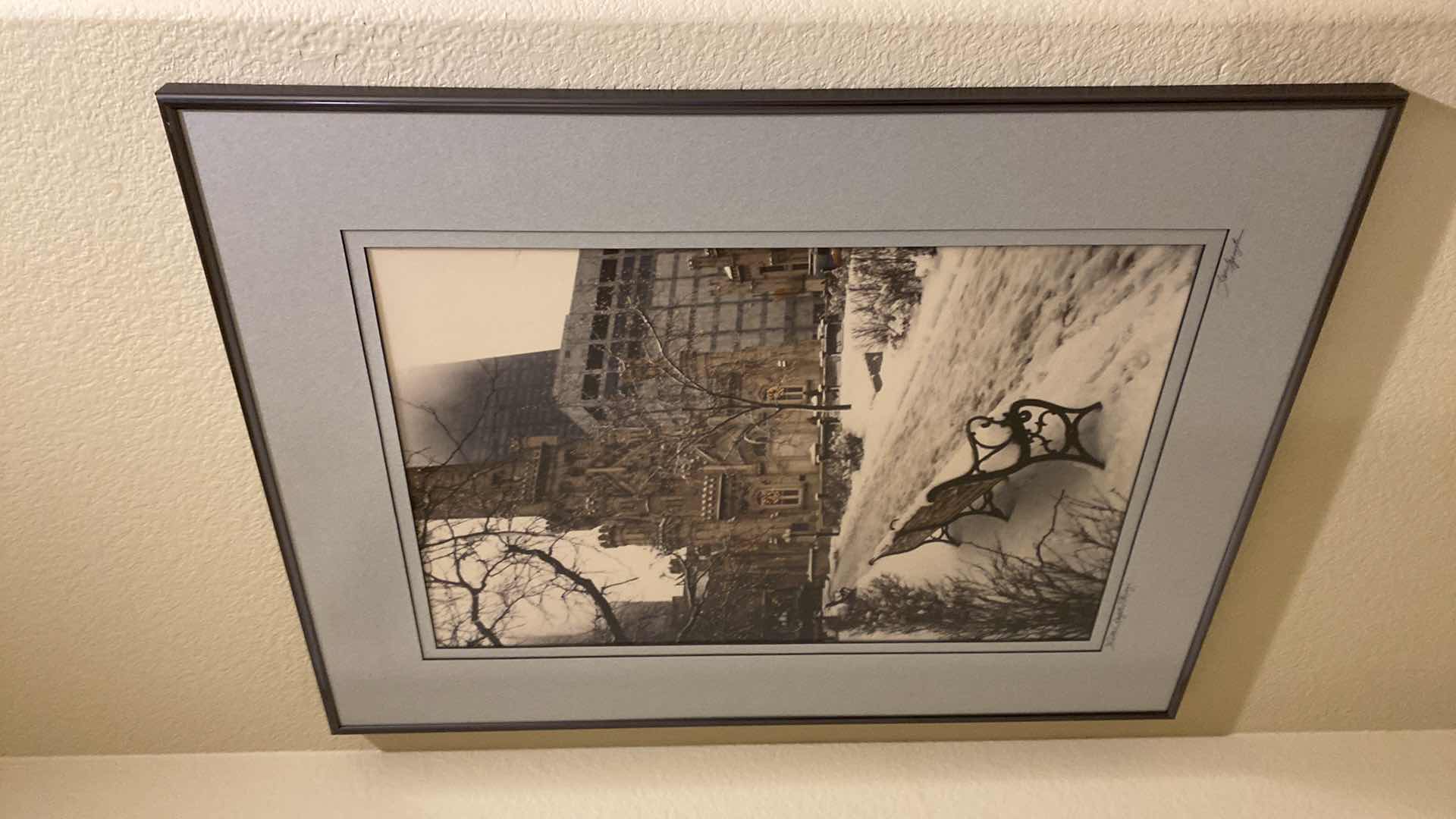 Photo 1 of FRAMED “WINTER RESPITE/CHICAGO” SIGNED ARTWORK 24” X 32”