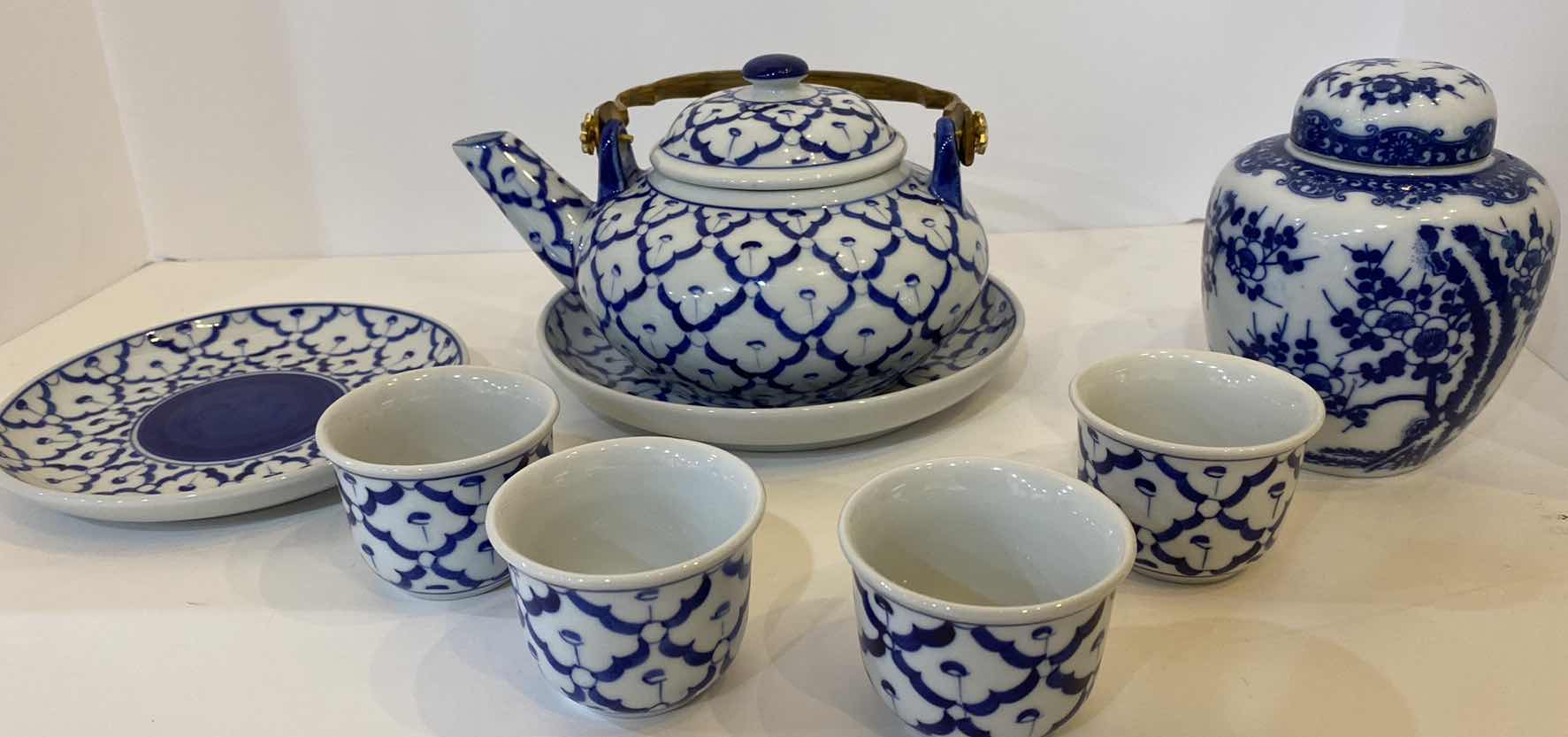 Photo 1 of MY IMPORTS TEA SET AND GINGER JAR