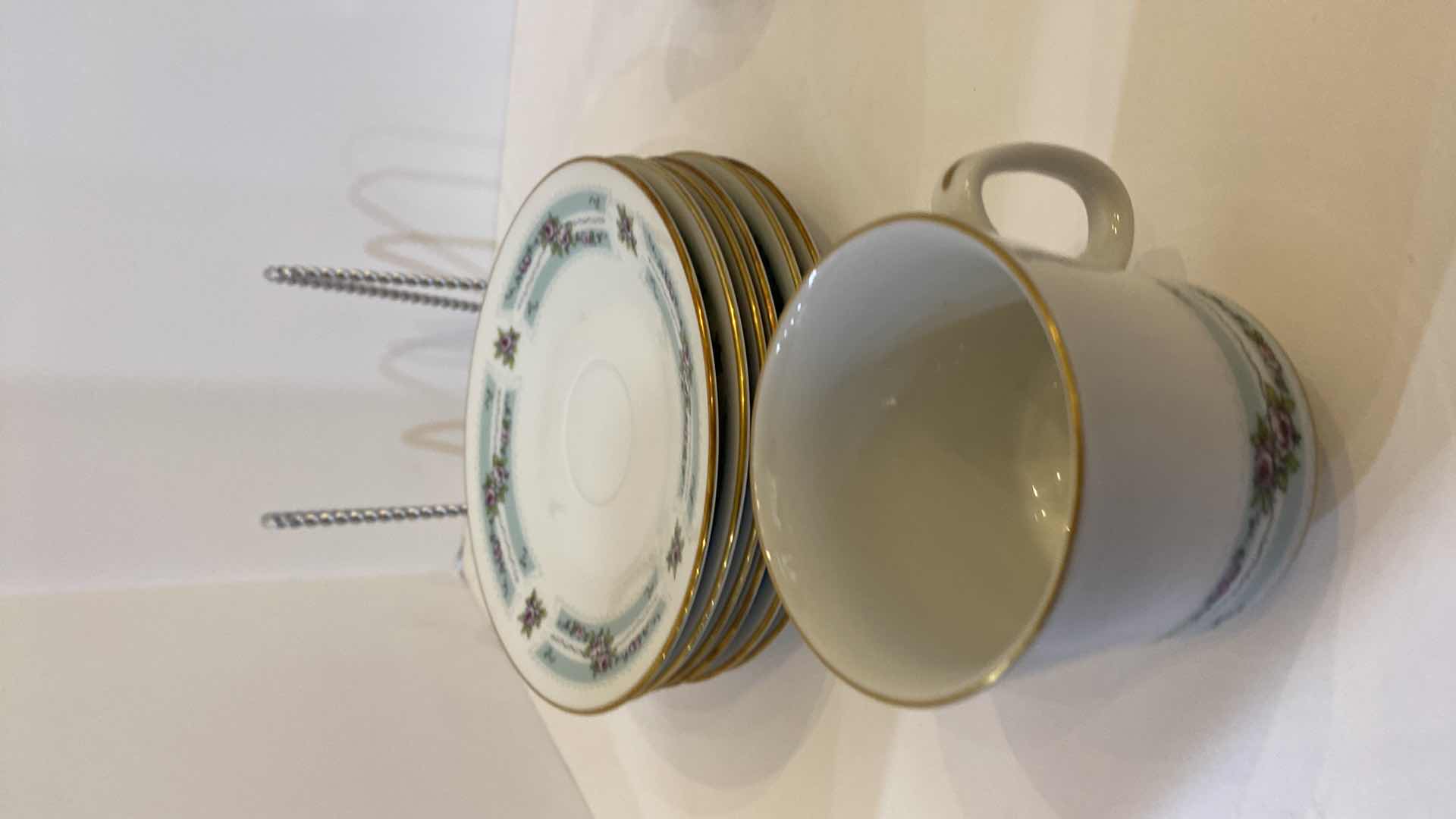 Photo 1 of PORCELAIN FINE DE BOHEME CZECHOSLOVAKIA CARLSBAD TEA SET 21 PIECES