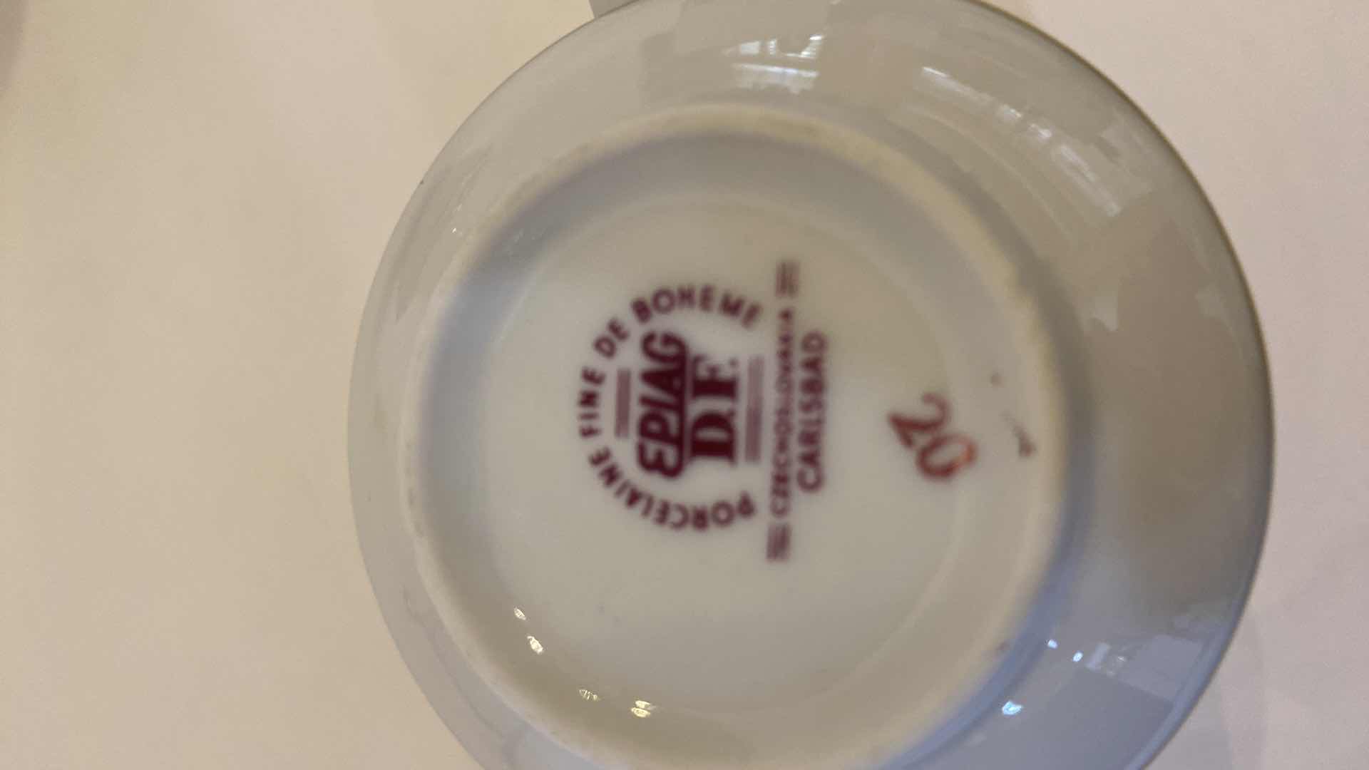 Photo 1 of PORCELAIN FINE DE BOHEME CZECHOSLOVAKIA CARLSBAD TEA SET 21 PIECES