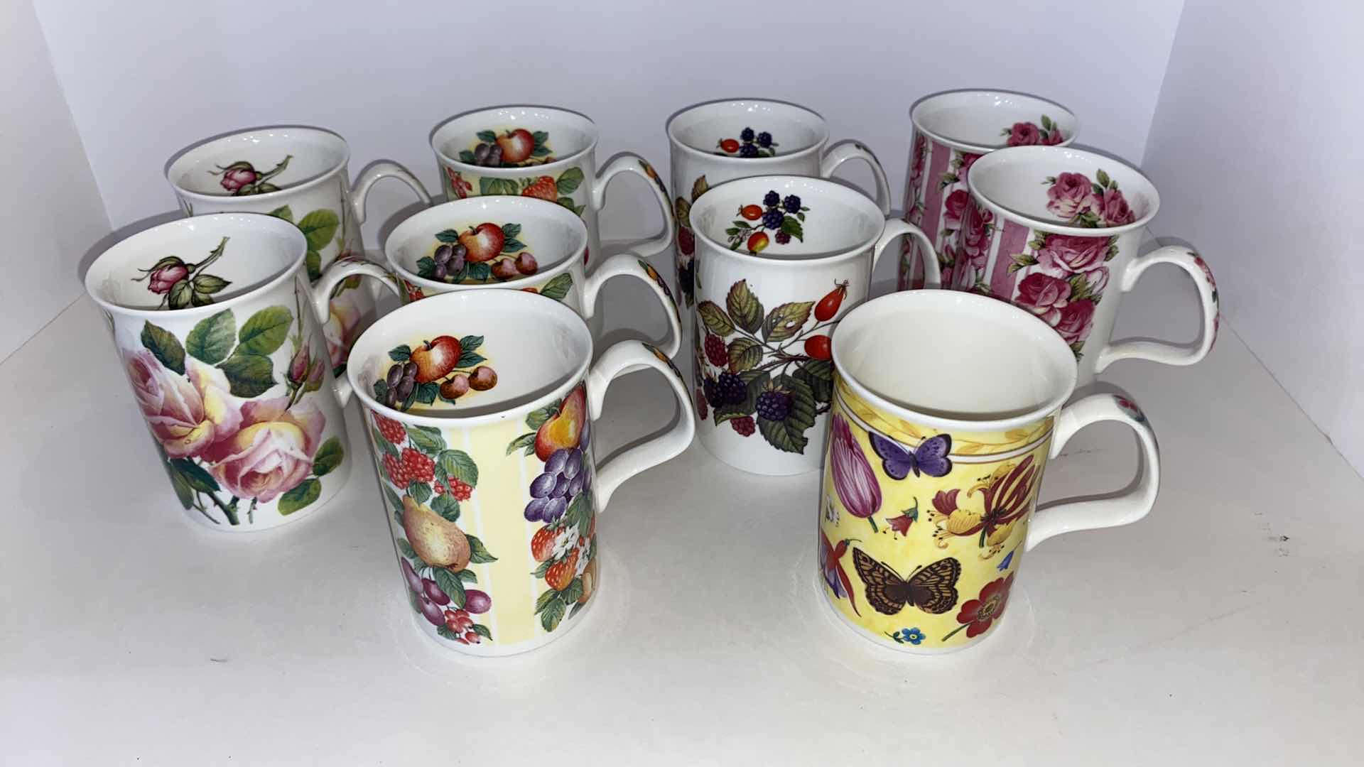 Photo 1 of ROY KIRKHAM FINE BONE CHINA COFFEE CUP ASSORTMENT 0F 10