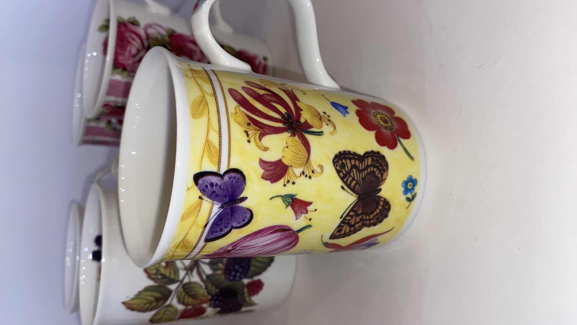 Photo 1 of ROY KIRKHAM FINE BONE CHINA COFFEE CUP ASSORTMENT 0F 10