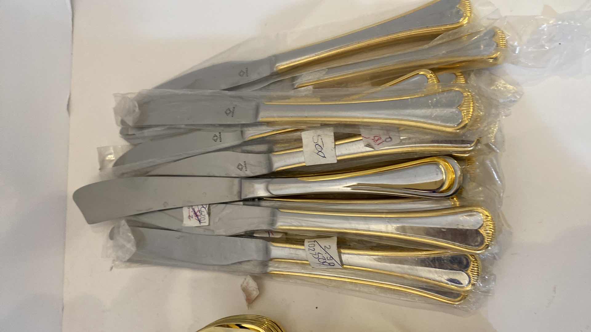 Photo 3 of 42 PIECE TOOLS OF THE TRADE SILVERWARE AND 15 SILVER AND GOLD TONE KNIVES