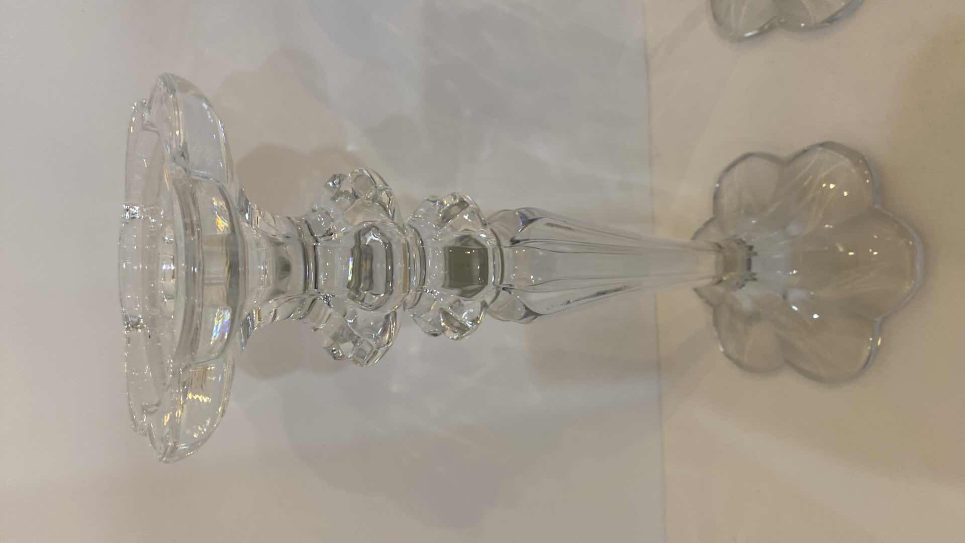 Photo 1 of HEAVY CRYSTAL CANDLESTICKS H 12”