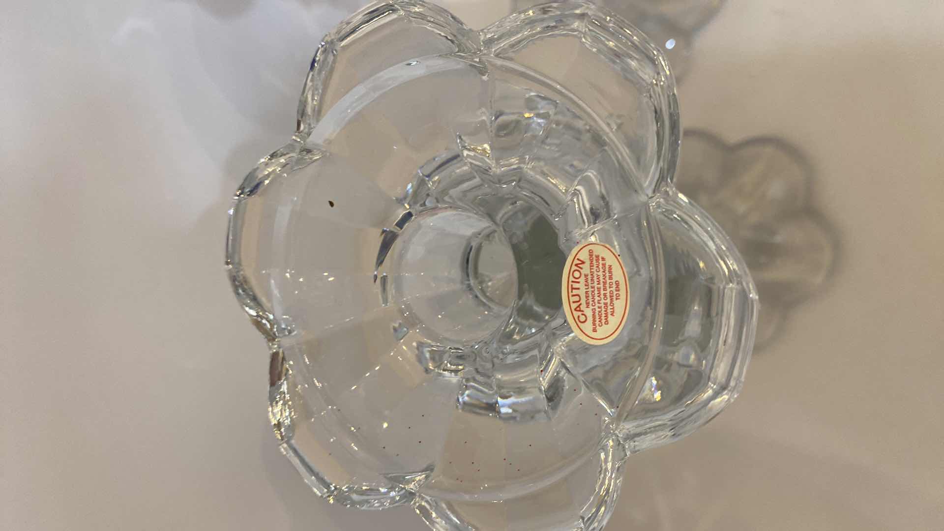 Photo 1 of HEAVY CRYSTAL CANDLESTICKS H 12”