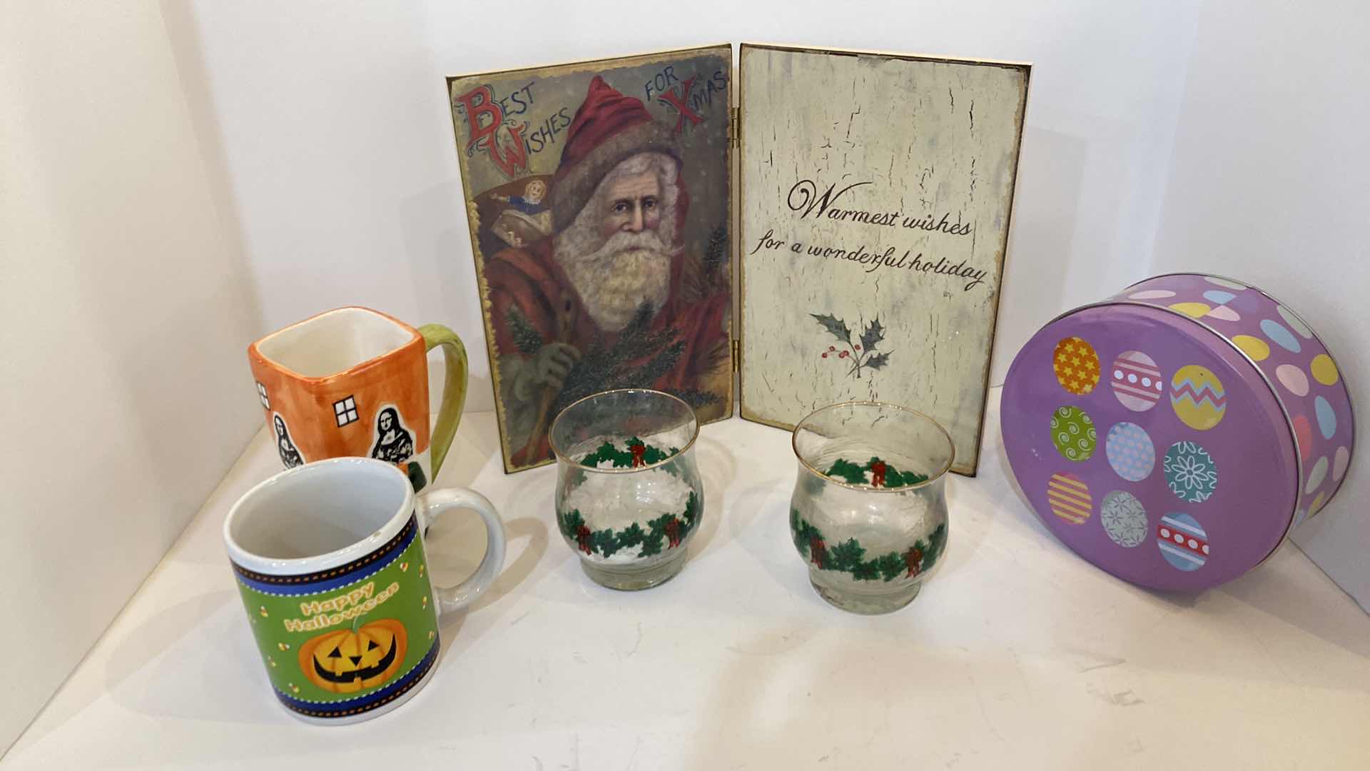 Photo 1 of ASSORTED HOLIDAY DECOR - EGG CANDLES FROM POTTERY BARN