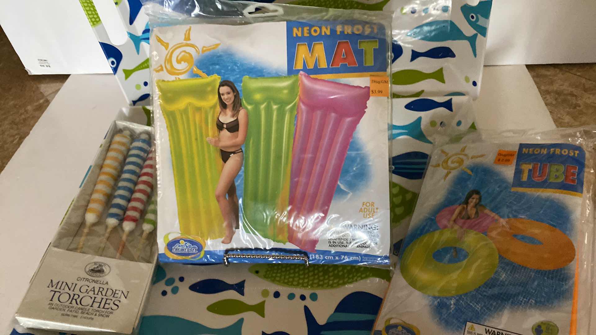 Photo 1 of PAIR OF PLASTIC TRAYS 19” X 14” AND SUMMER TOYS