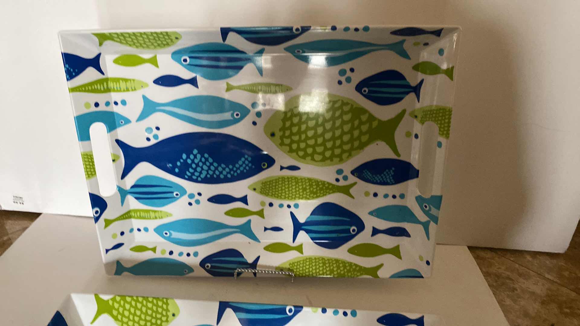 Photo 1 of PAIR OF PLASTIC TRAYS 19” X 14” AND SUMMER TOYS