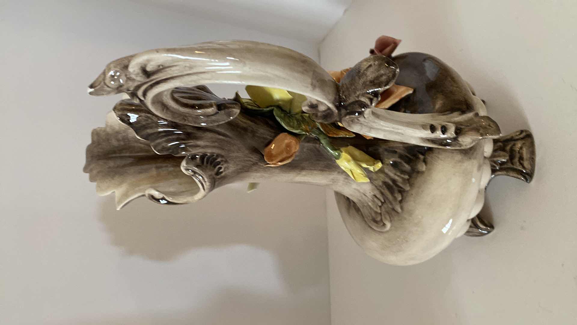 Photo 1 of VINTAGE CAPODIMONTE PORCELAIN PITCHER H 13 3/4”