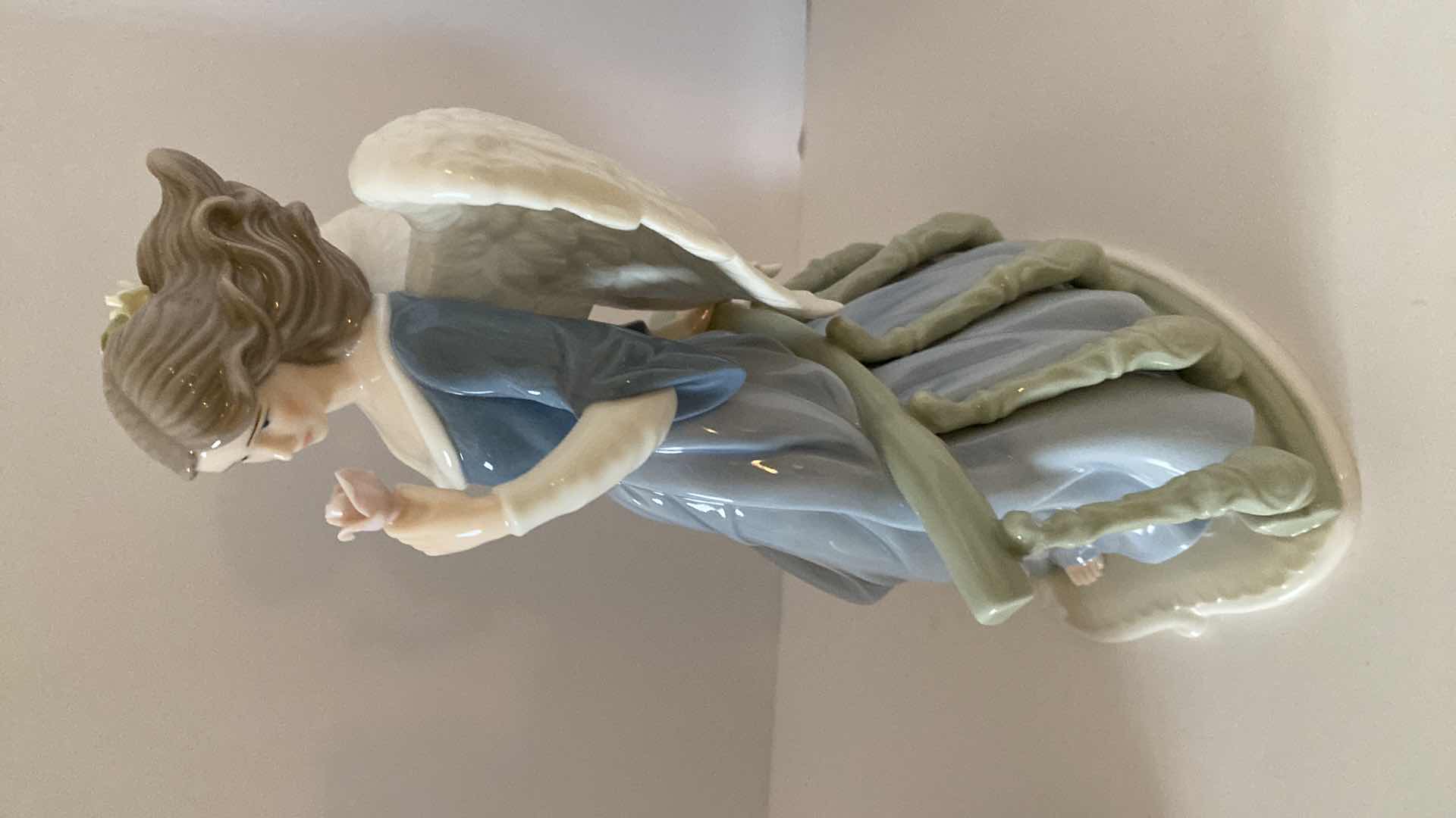 Photo 1 of PAIR OF PORCELAIN ANGELS H 13”