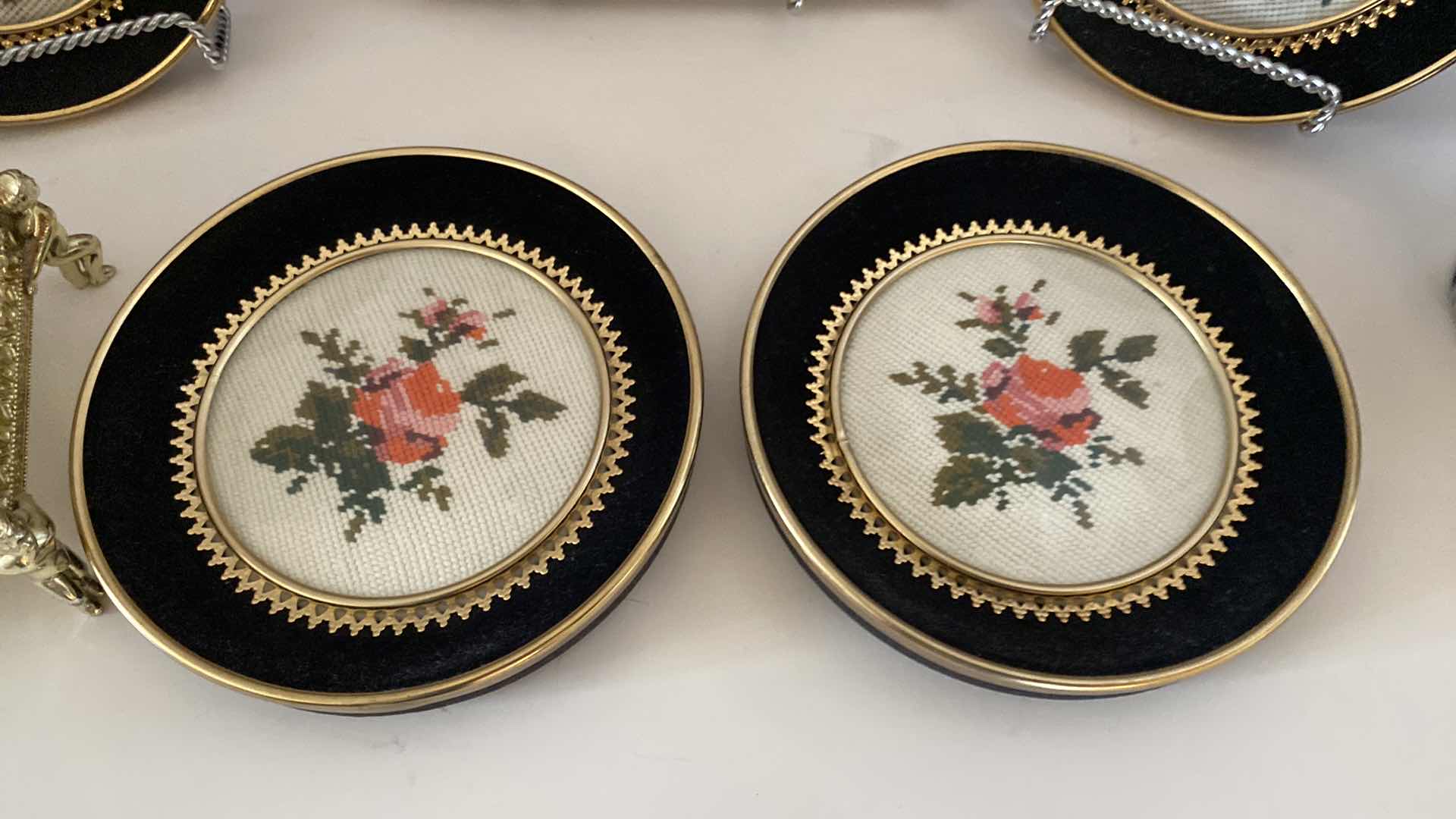 Photo 1 of 5 NEEDLEPOINT ARTWORK, VASE 10” AND MORE