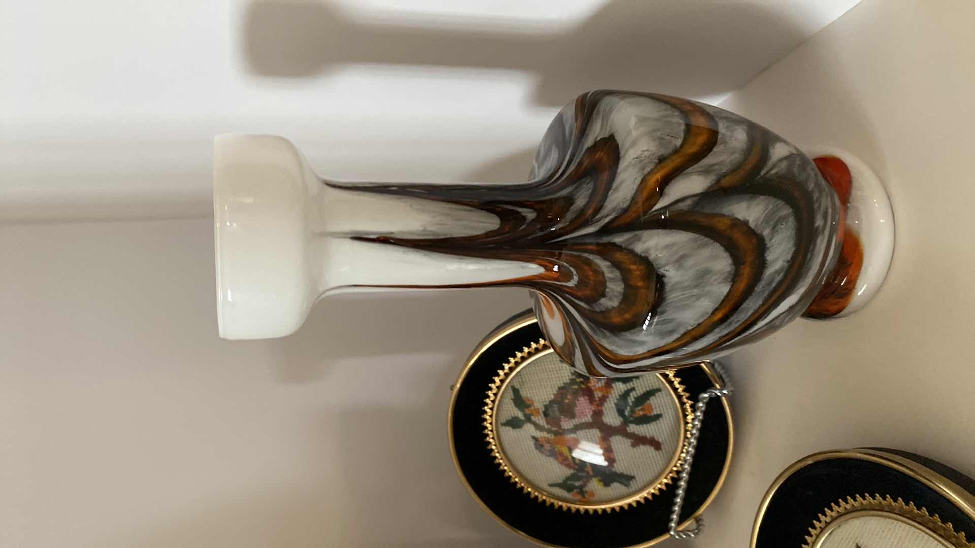 Photo 1 of 5 NEEDLEPOINT ARTWORK, VASE 10” AND MORE