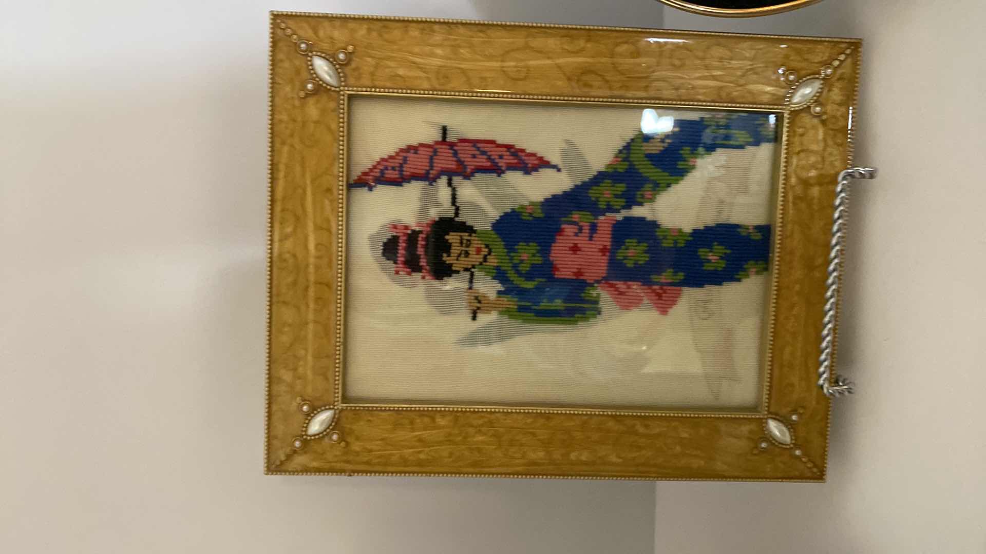 Photo 1 of 5 NEEDLEPOINT ARTWORK, VASE 10” AND MORE