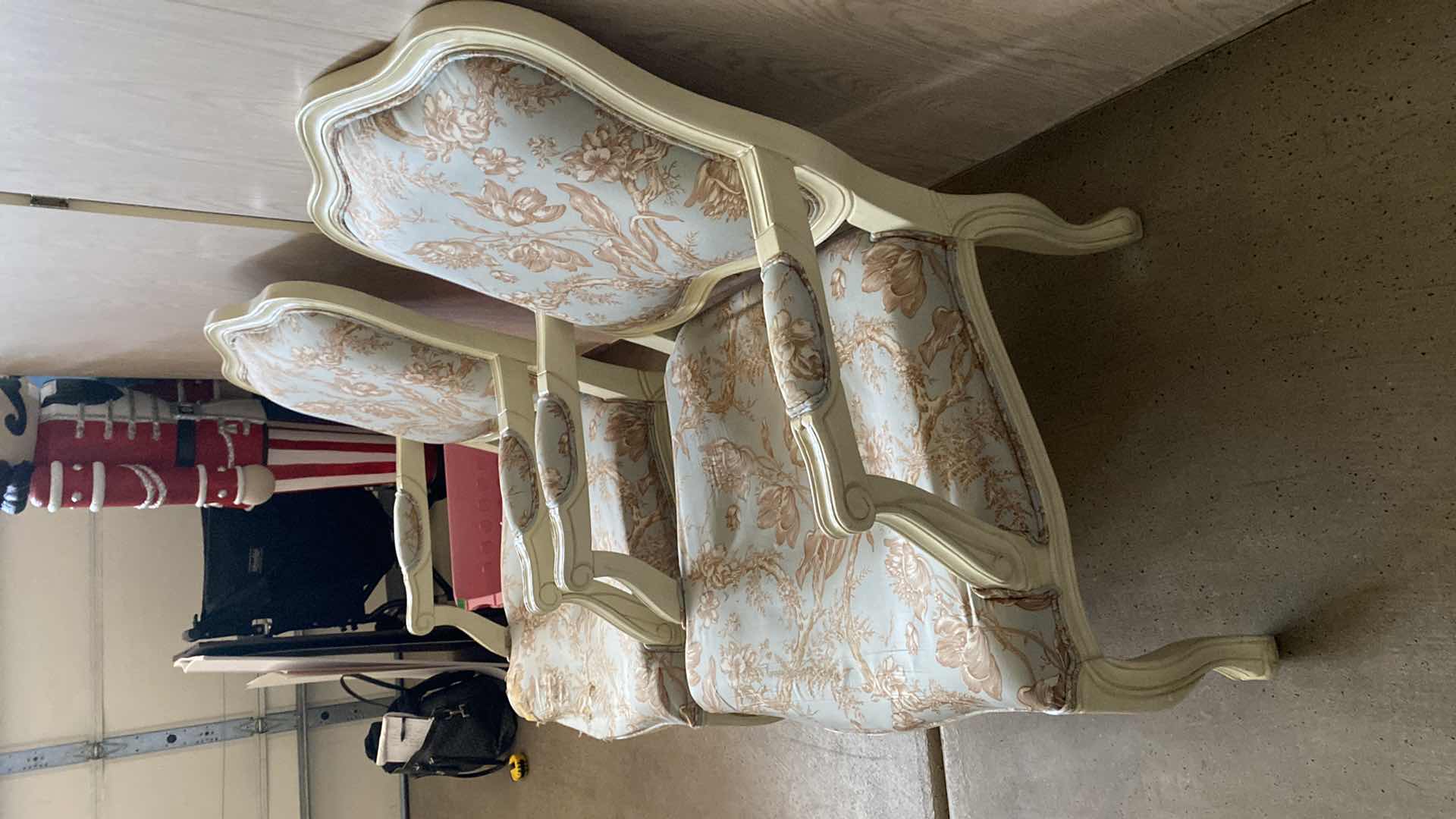 Photo 1 of VINTAGE PAIR OF LOUIS XVI STYLE CHAIRS - NEEDS REUPHOLSTERED 27“ x 28“ H 41”