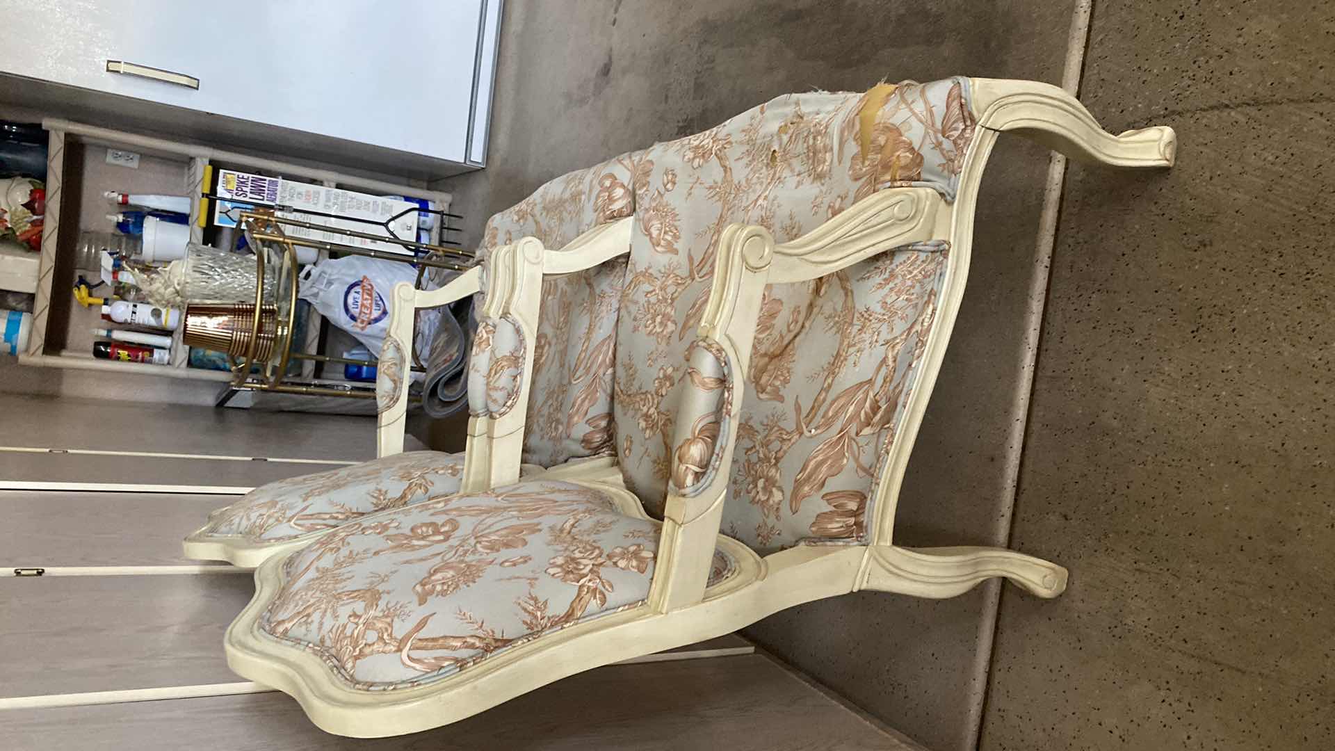 Photo 1 of VINTAGE PAIR OF LOUIS XVI STYLE CHAIRS - NEEDS REUPHOLSTERED 27“ x 28“ H 41”