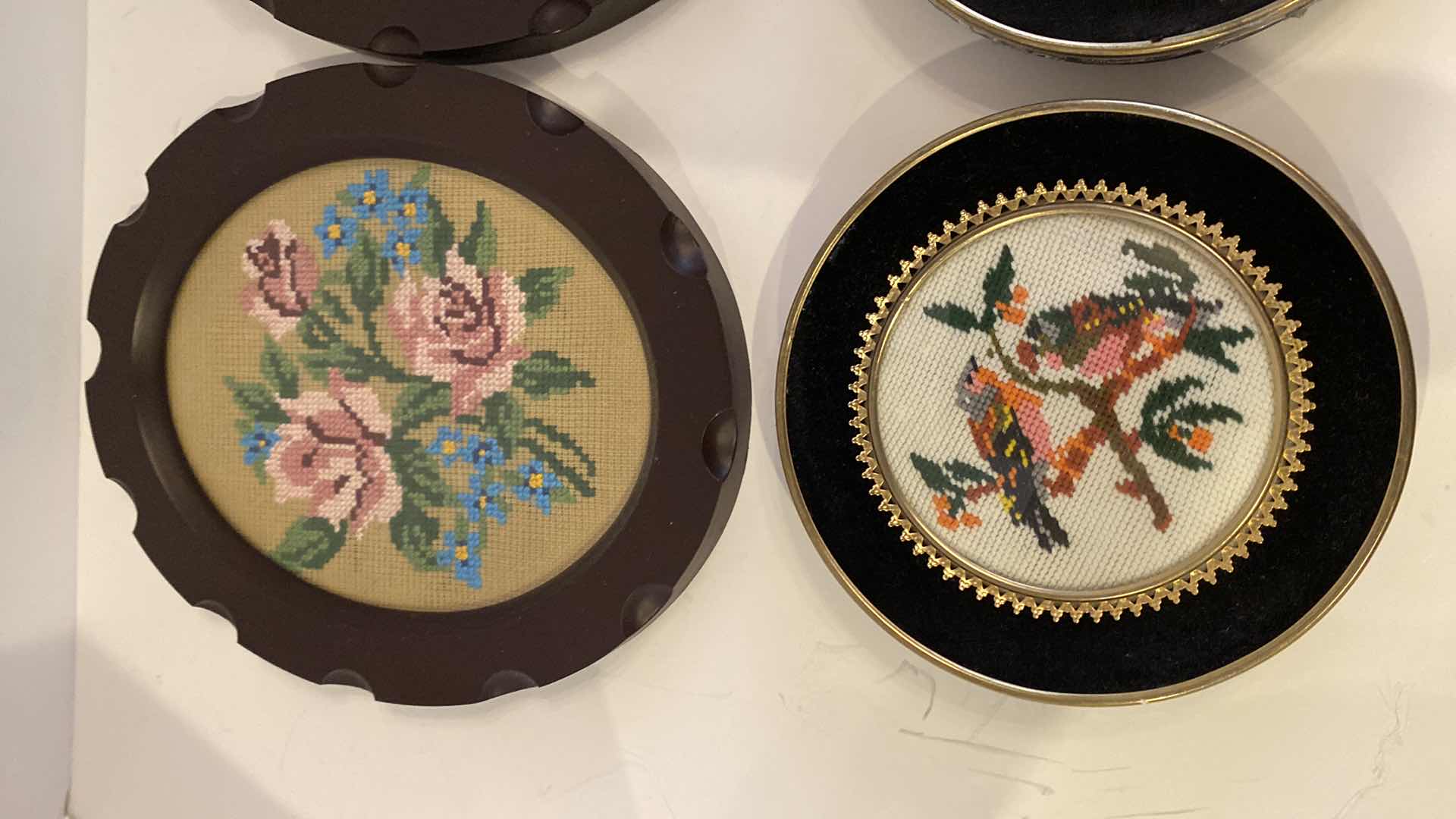 Photo 1 of 4 FRAMED NEEDLEPOINT ARTWORK LARGEST 8” x 10”