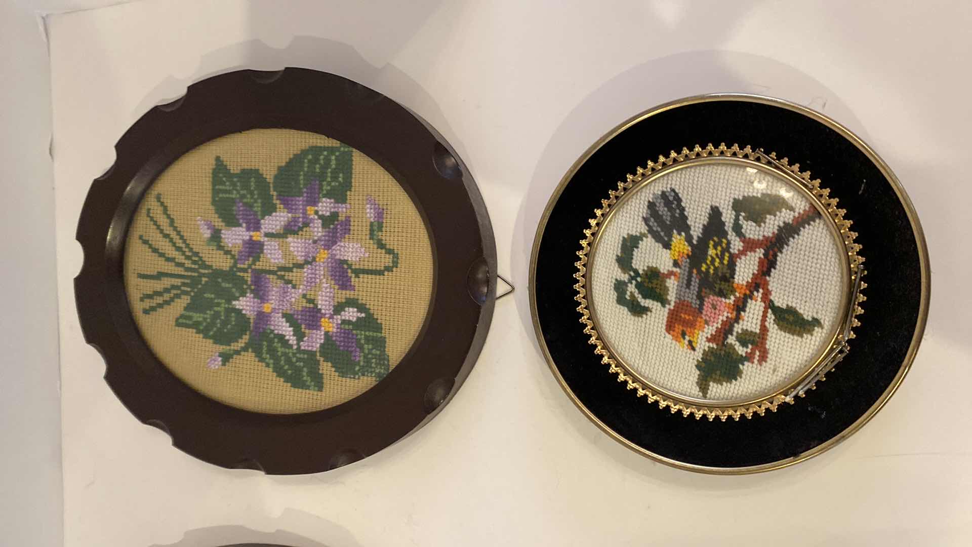 Photo 1 of 4 FRAMED NEEDLEPOINT ARTWORK LARGEST 8” x 10”