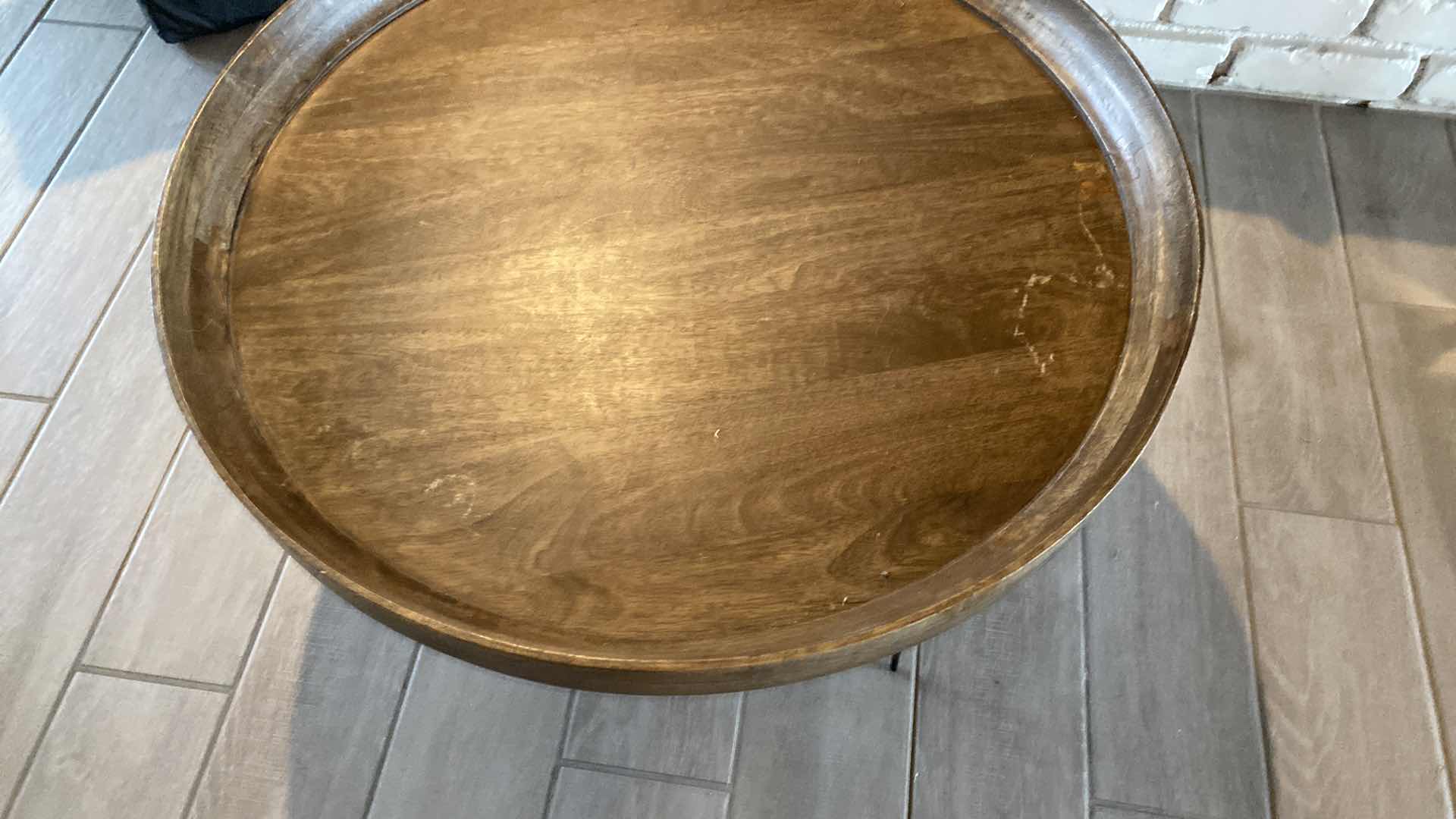 Photo 1 of LUXE DECOR Mater Bowl 29" Round Wood Sirka Grey Coffee Table