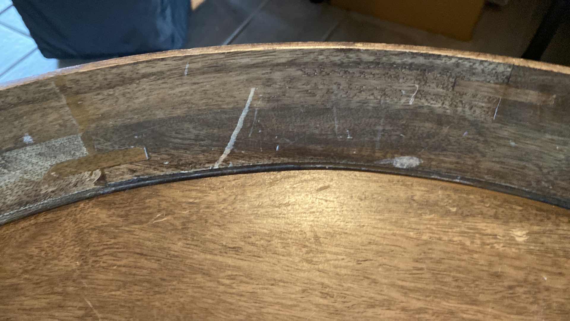 Photo 1 of LUXE DECOR Mater Bowl 29" Round Wood Sirka Grey Coffee Table