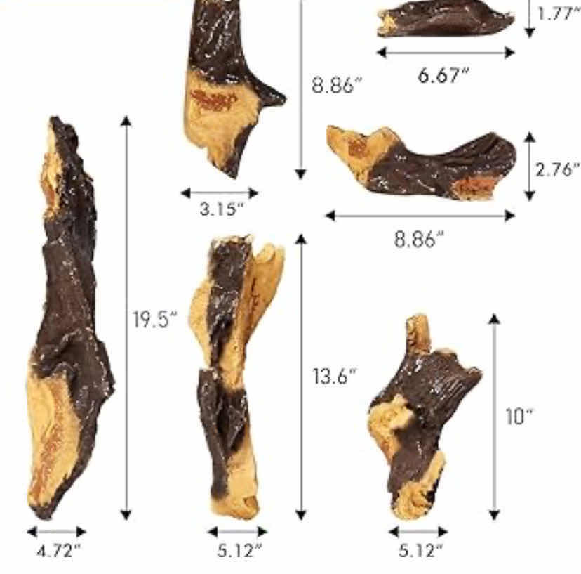 Photo 1 of 6 PIECE CERAMIC GAS FIREPLACE LOGS FOR VENT FREE PROPANE , ELECTRIC FIREPIT, GEL. (3 sets available sold separately)