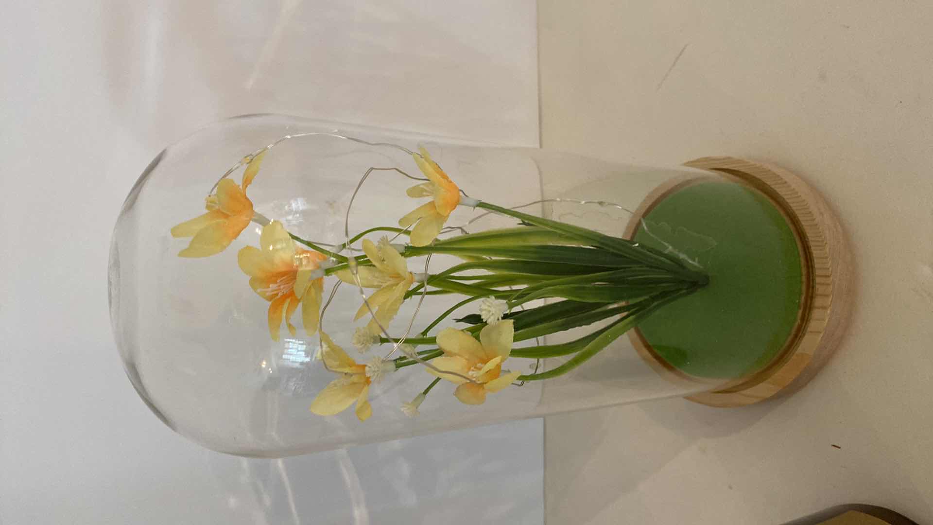 Photo 1 of FLOWER LED H 10” AND PAIR IF NEW CANDLES