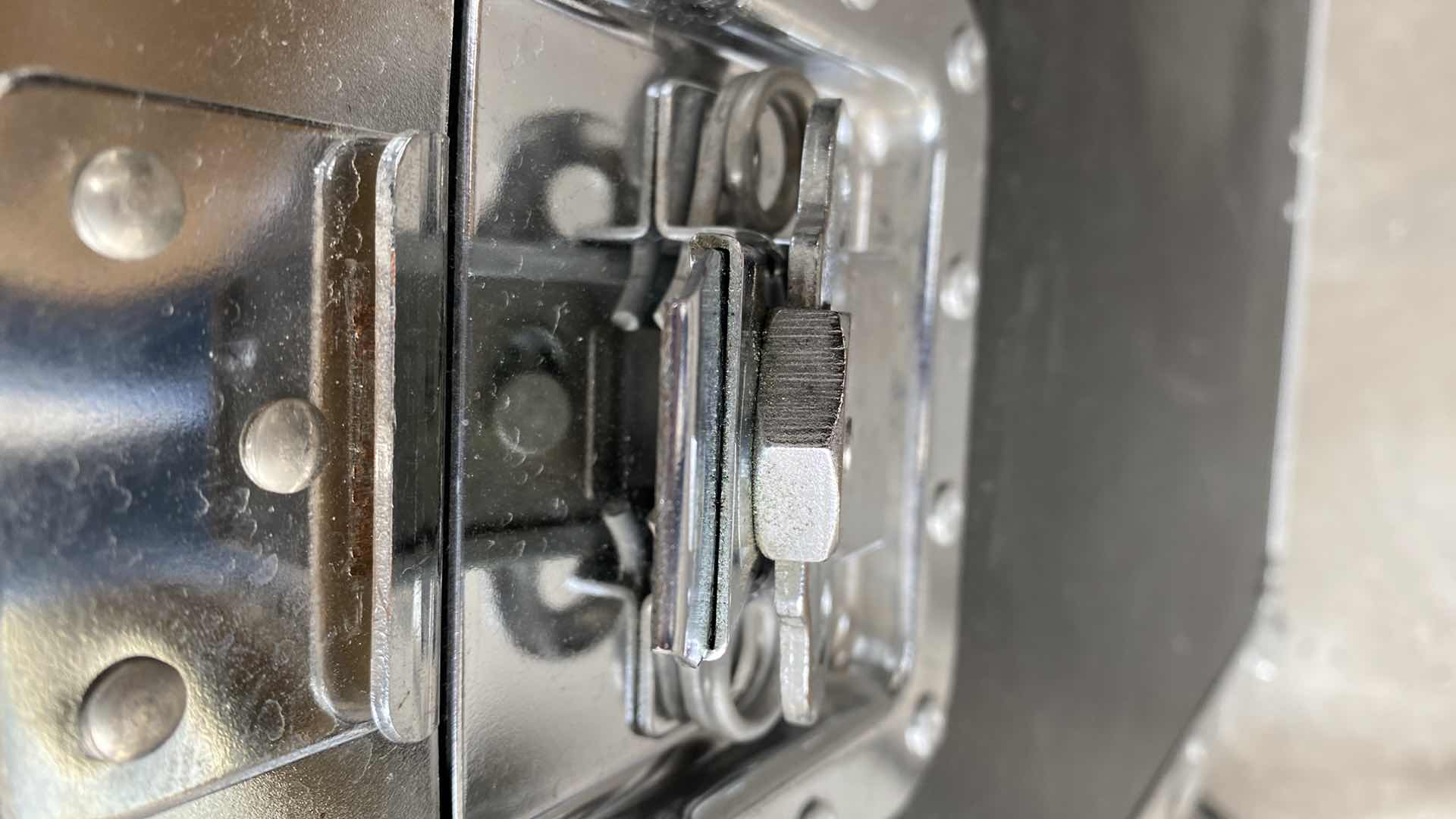 Photo 1 of GALAXIA ELECTRONICS ROLLING STORAGE 49” x 32” H 38“. 2 LATCHES BROKEN