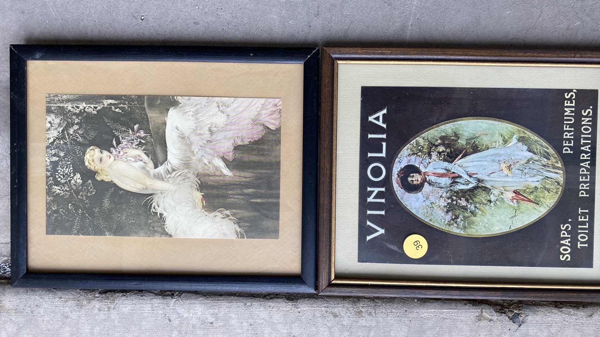 Photo 1 of 5 FRAMED ADVERTISING ARTWORK LARGEST 10” x 12 1/2”