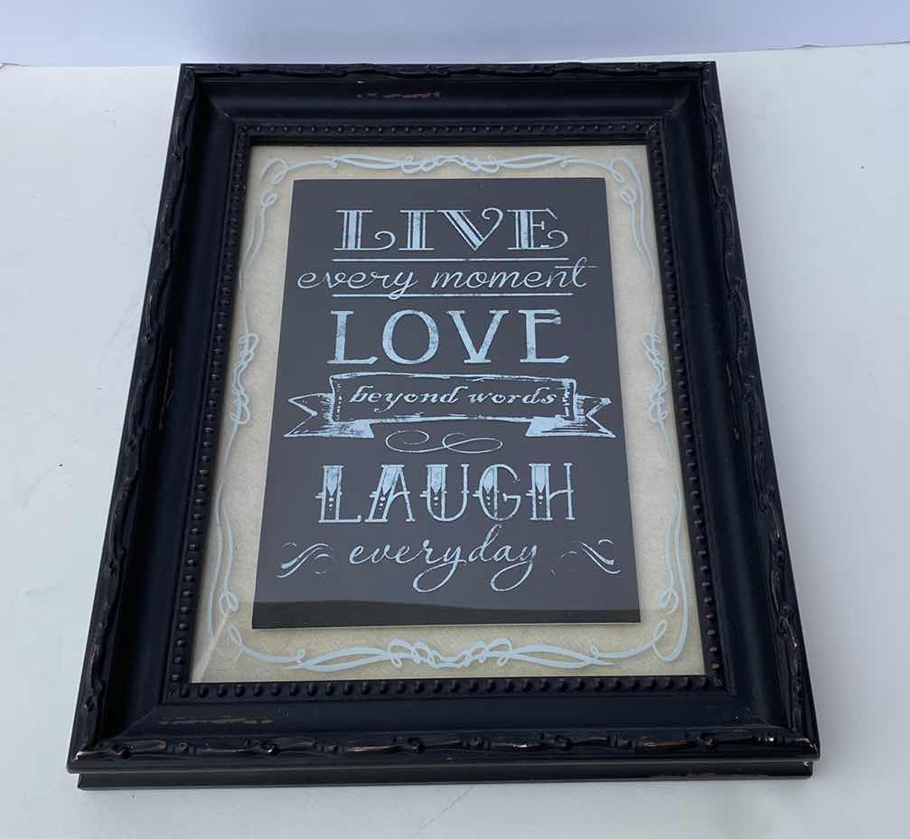 Photo 1 of FRAMED LOVE LOVE LAUGH ARTWORK 13” x 17”