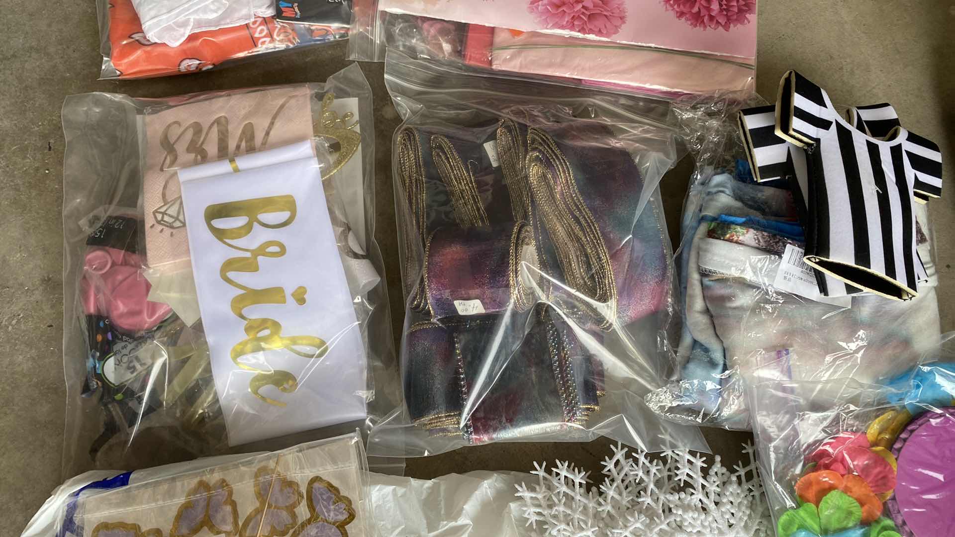 Photo 1 of BOX OF PARTY SUPPLIES AND SHELF PAPER?(Sticky on one side)