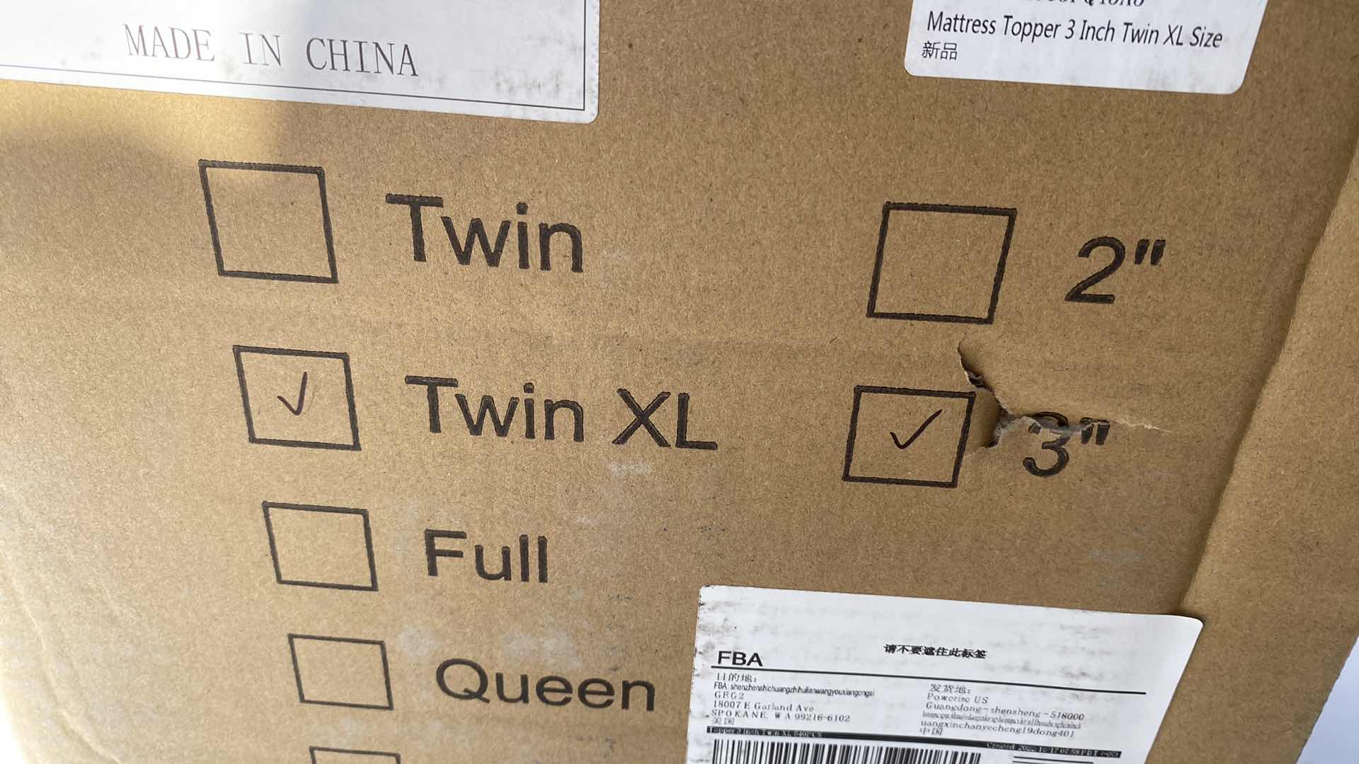 Photo 4 of AIRENSKY TWIN XL MATTRESS TOPPER