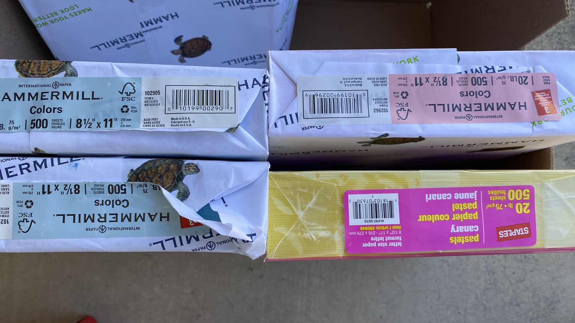 Photo 1 of 5 REAMS HAMMERMILL PASTEL PAPER