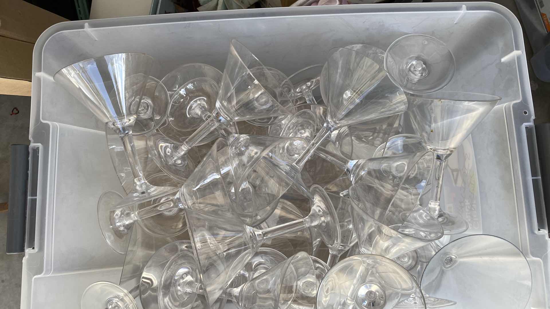 Photo 1 of ACRYLIC MARTINI GLASSES - BRING BOX TOTE NOT INCLUDED