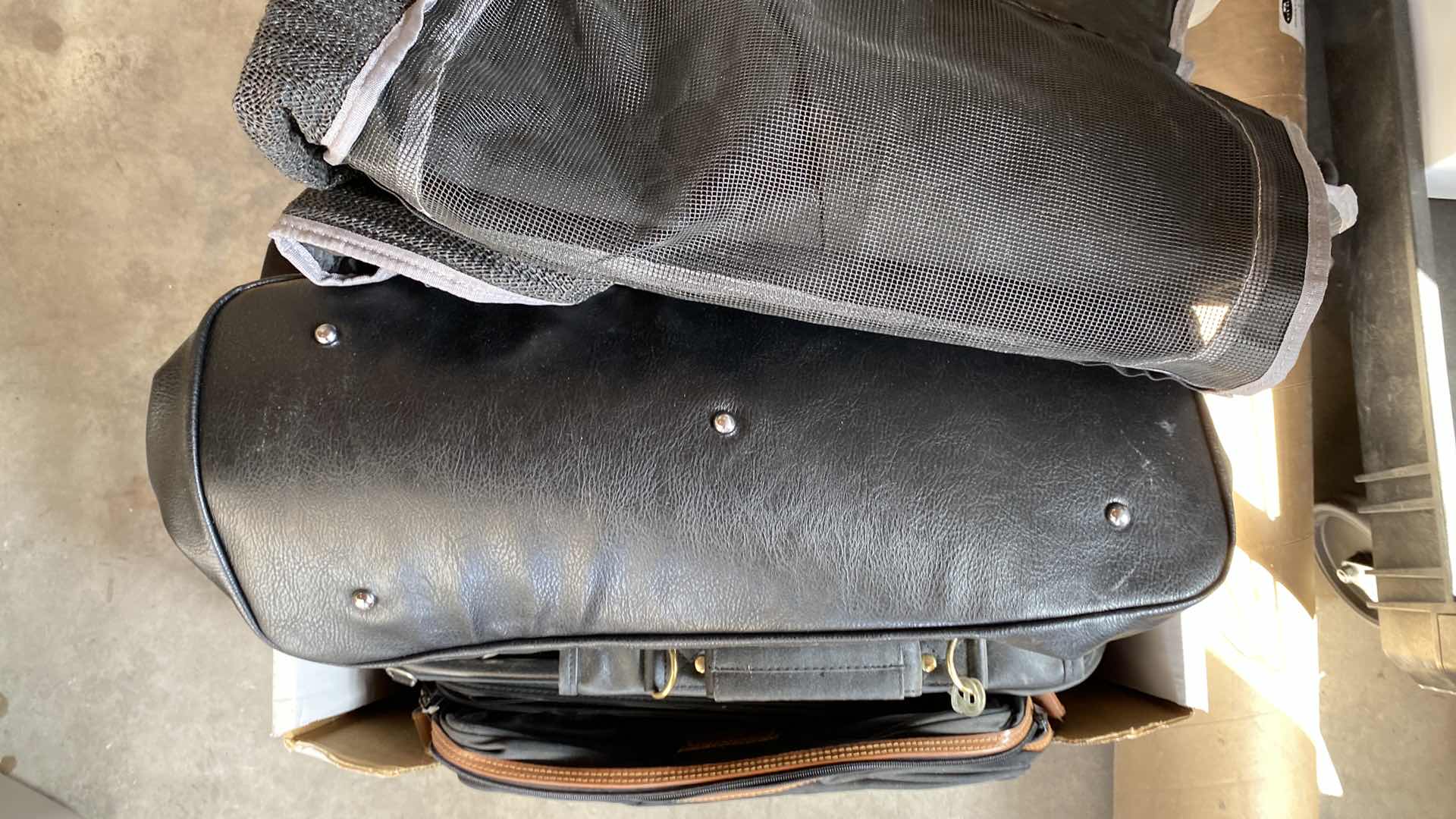 Photo 1 of BOX OF ASSORTED LUGGAGE