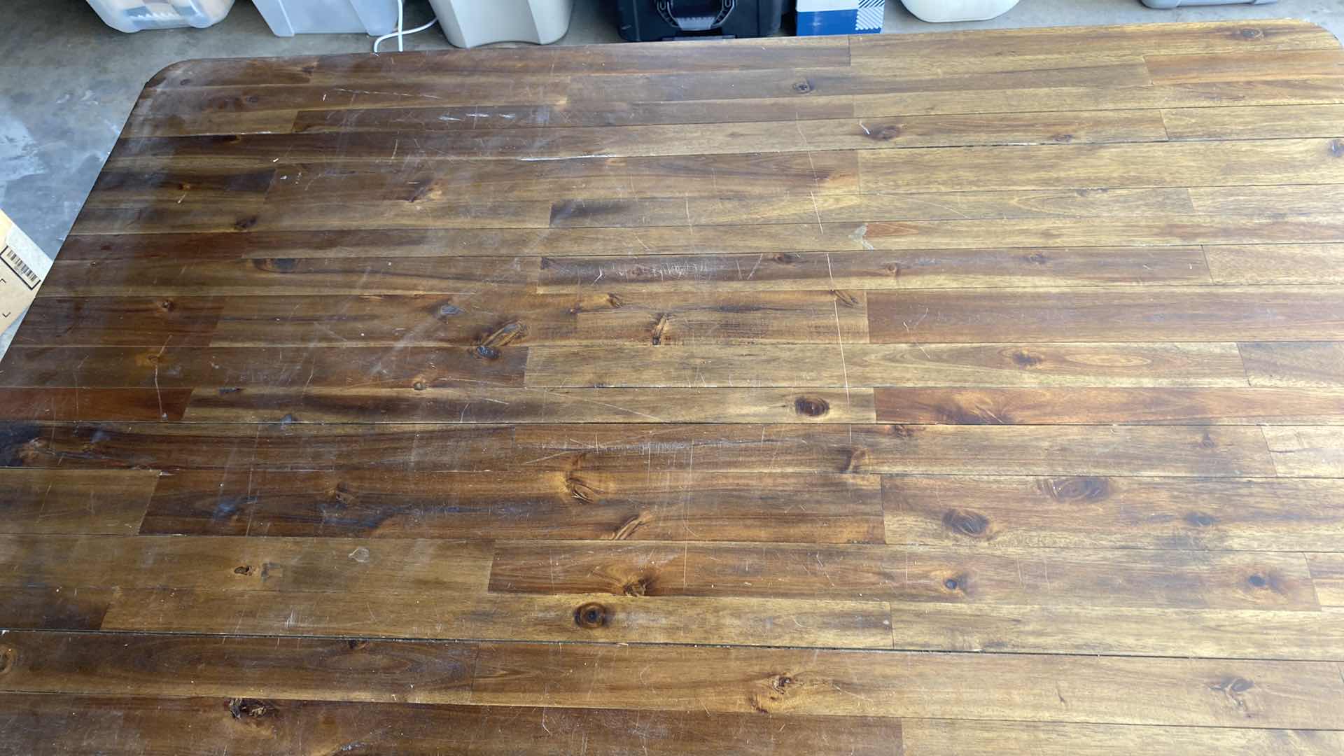 Photo 1 of JACKSON RECTANGLE SOLID WOOD DESK/TABLE WITH METAL BASE 5‘ X 3‘ X 29 1/2“