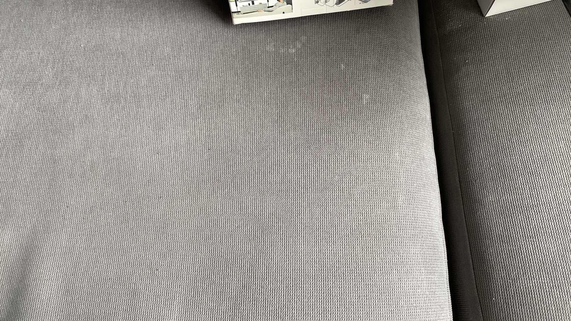 Photo 1 of 7 PIECE SECTIONAL GRAY FABRIC SOFA, CAN BE ARRANGED MULTIPLE WAYS EACH PIECE 40” x 40” H 30”, FABRIC COCKTAIL TABLE 40 1/2” x 40 1/2”