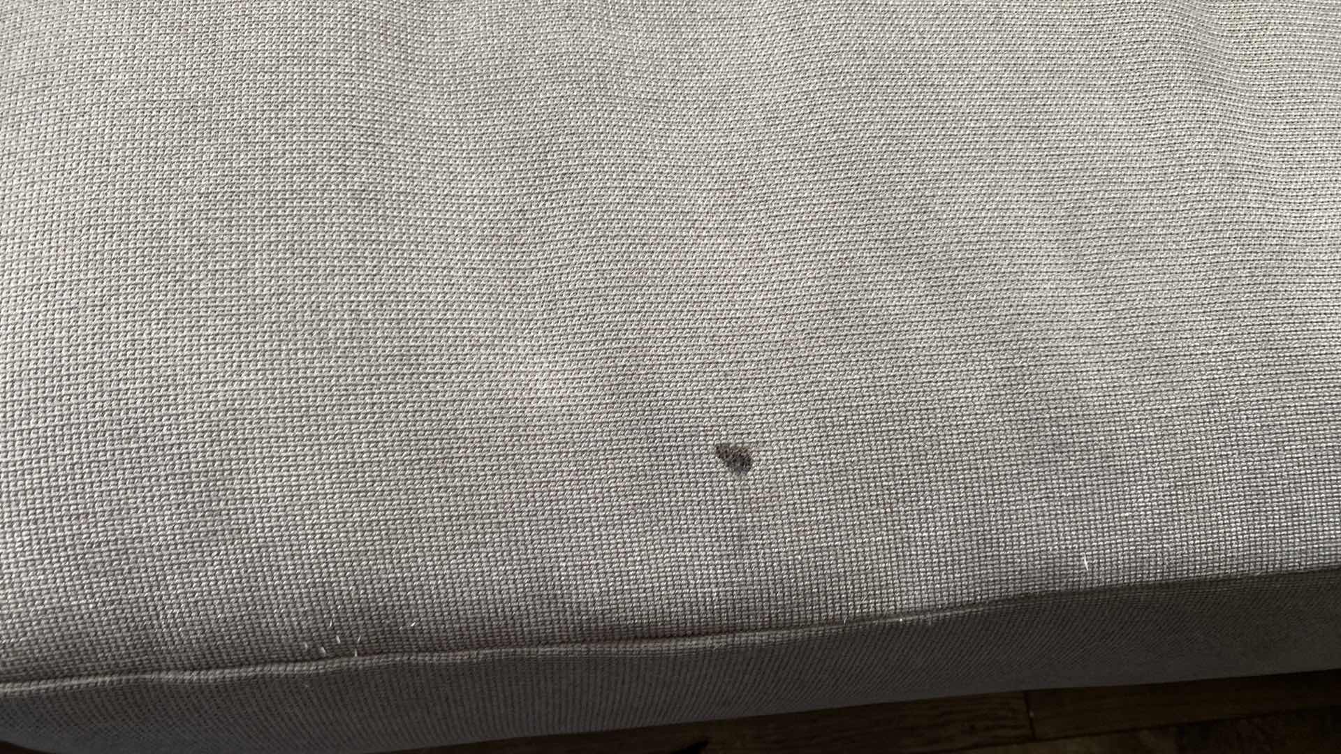 Photo 1 of 7 PIECE SECTIONAL GRAY FABRIC SOFA, CAN BE ARRANGED MULTIPLE WAYS EACH PIECE 40” x 40” H 30”, FABRIC COCKTAIL TABLE 40 1/2” x 40 1/2”