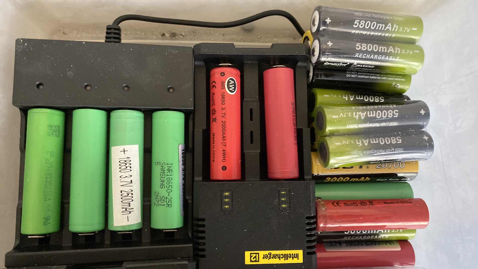 Photo 1 of BATTERIES ASSORTMENT - ONLY 1 ADAPTER FOR CHARGING UNITS