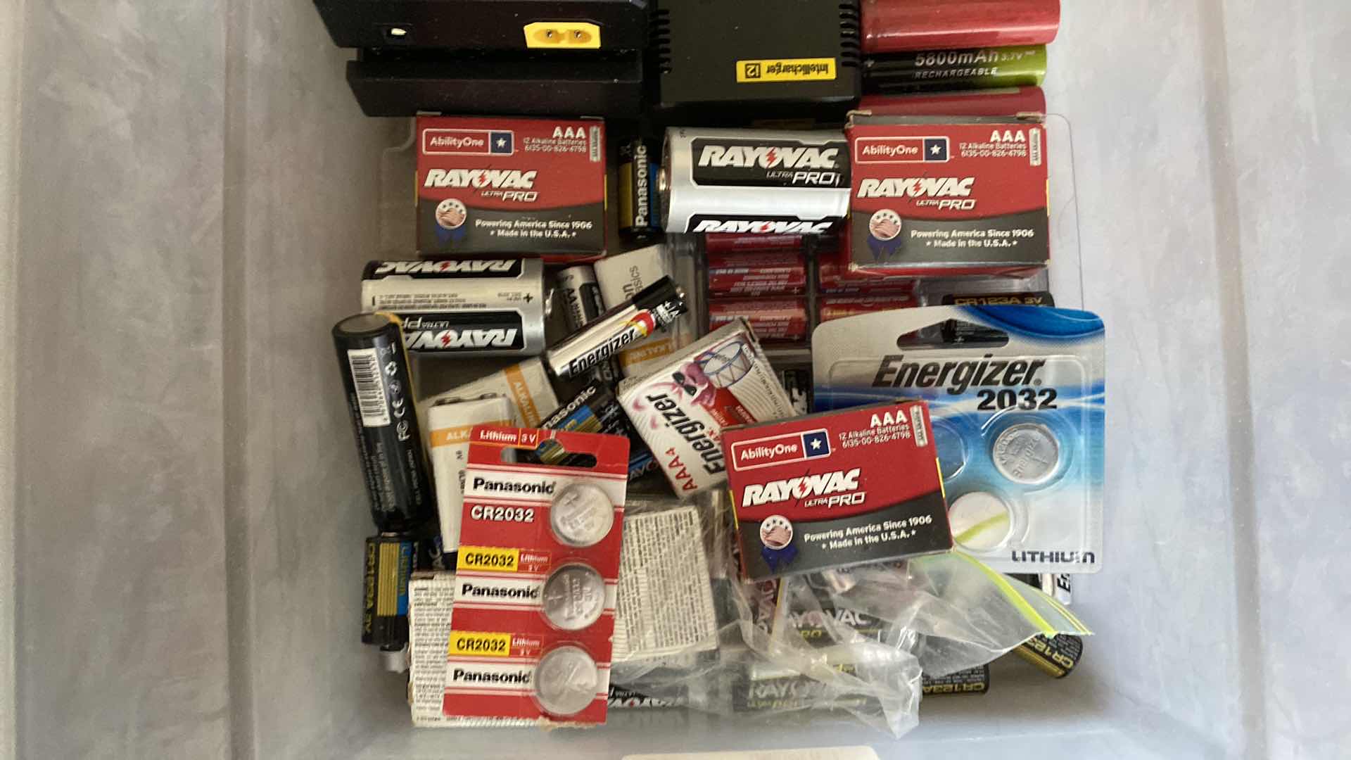 Photo 1 of BATTERIES ASSORTMENT - ONLY 1 ADAPTER FOR CHARGING UNITS
