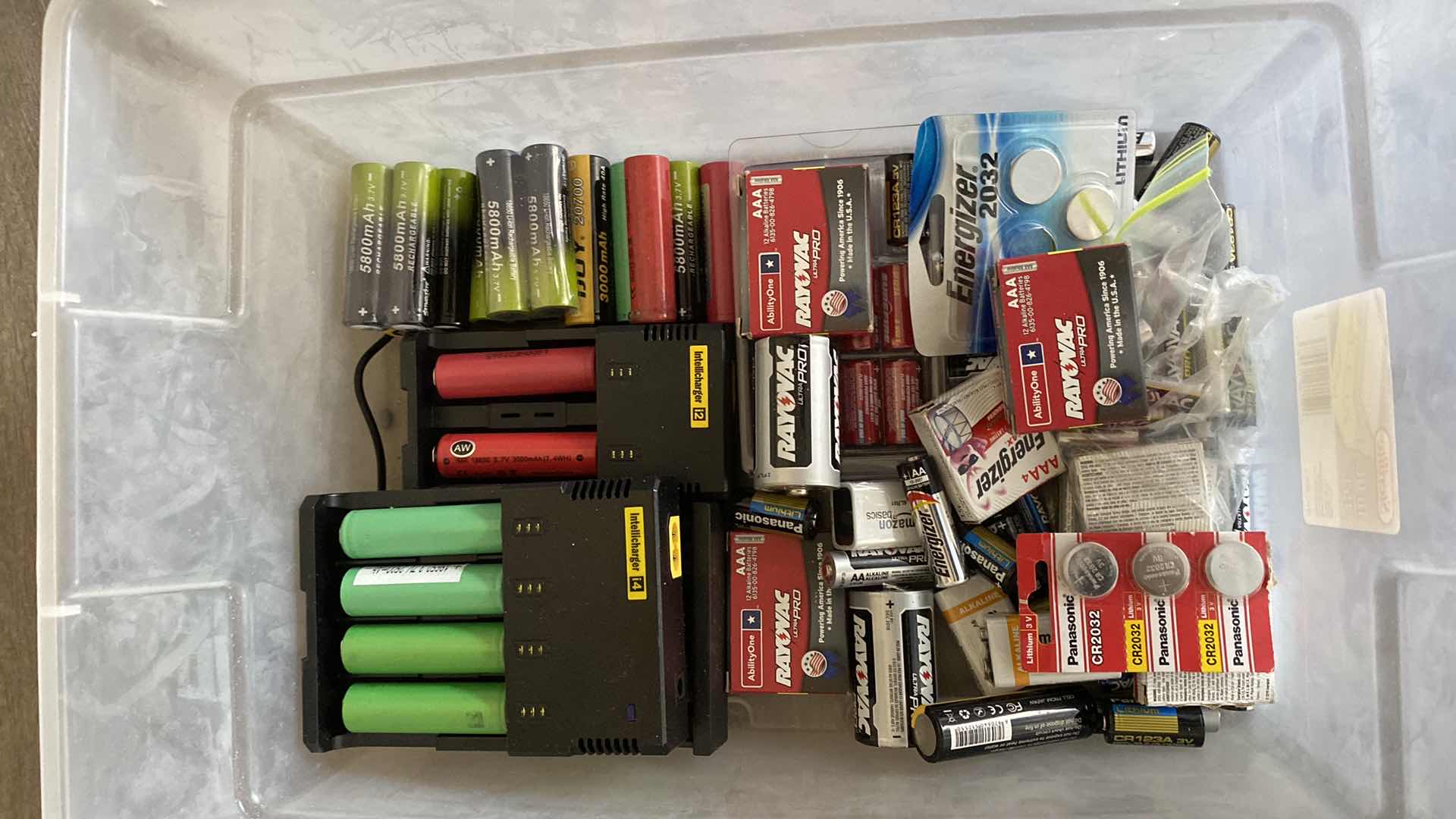 Photo 1 of BATTERIES ASSORTMENT - ONLY 1 ADAPTER FOR CHARGING UNITS