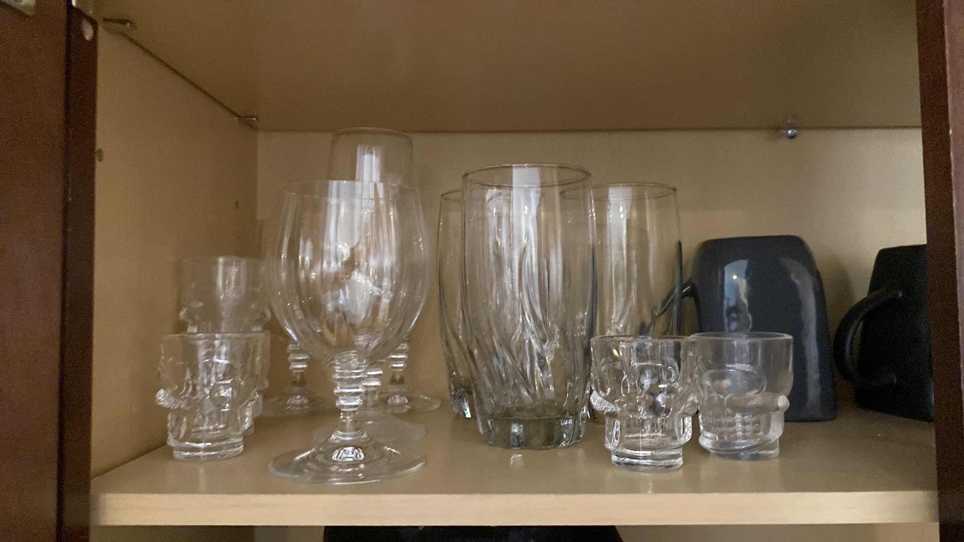 Photo 1 of CONTENTS OF CABINET GLASSWARE AND DISHES
