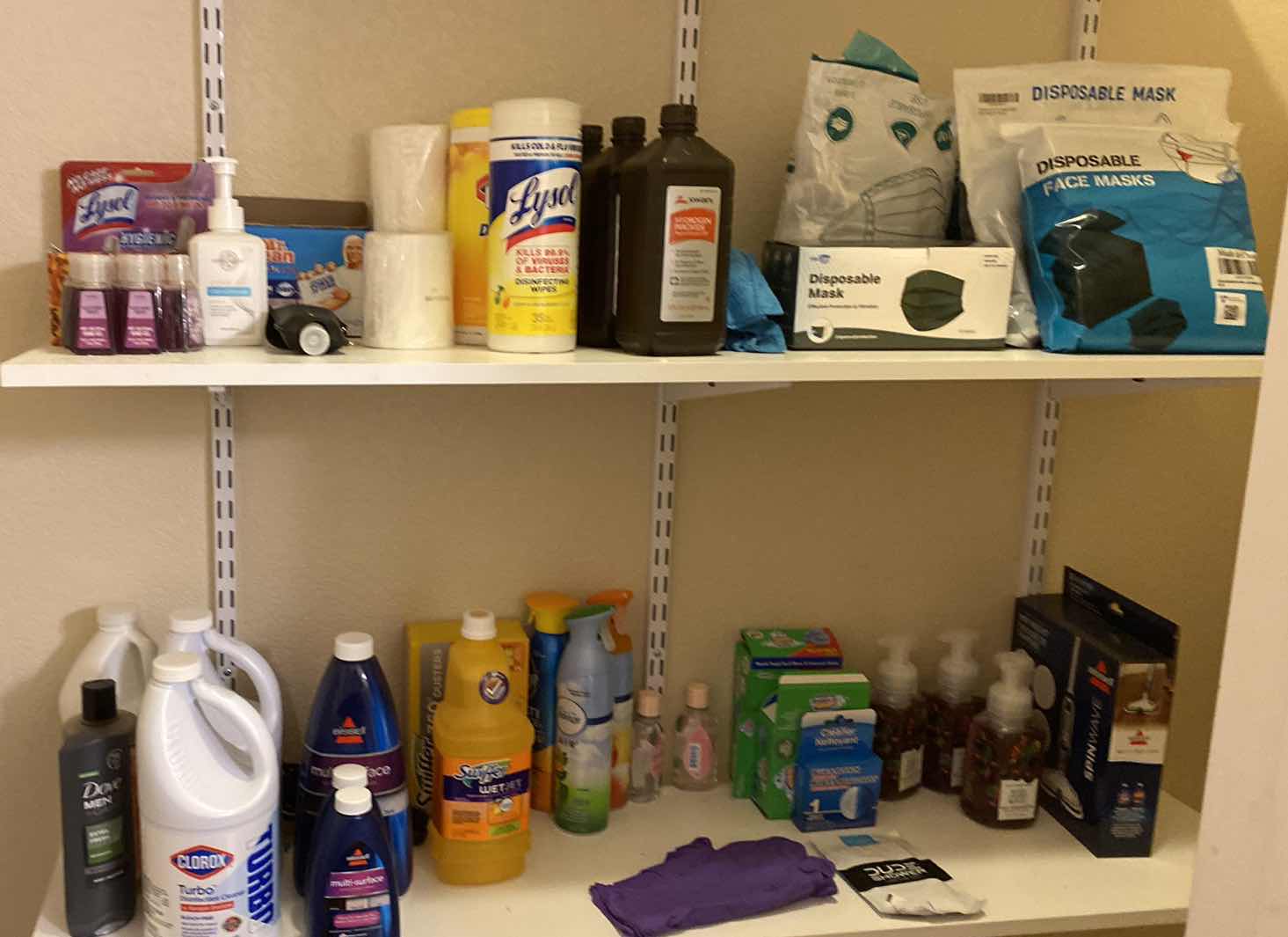 Photo 1 of 2 SHELVES - HOUSEHOLD ITEMS - BATH BY GARAGE DOOR