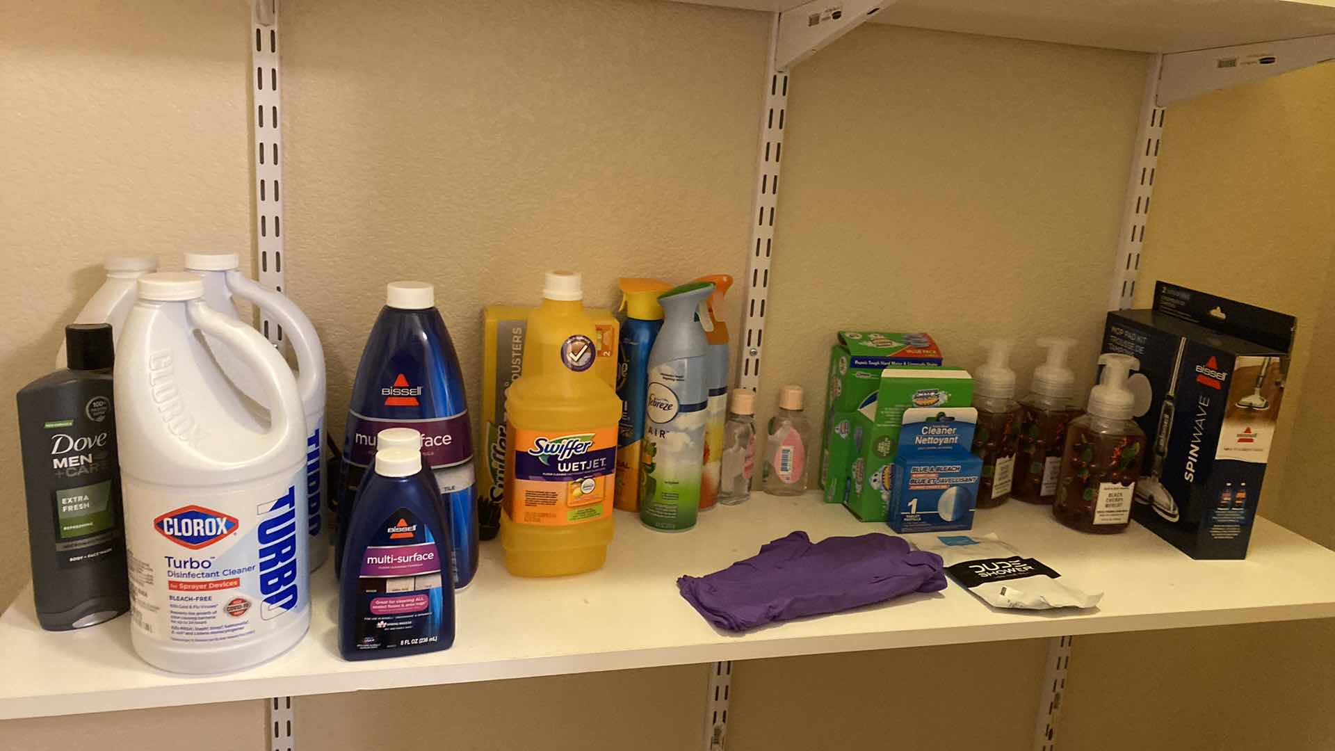 Photo 1 of 2 SHELVES - HOUSEHOLD ITEMS - BATH BY GARAGE DOOR