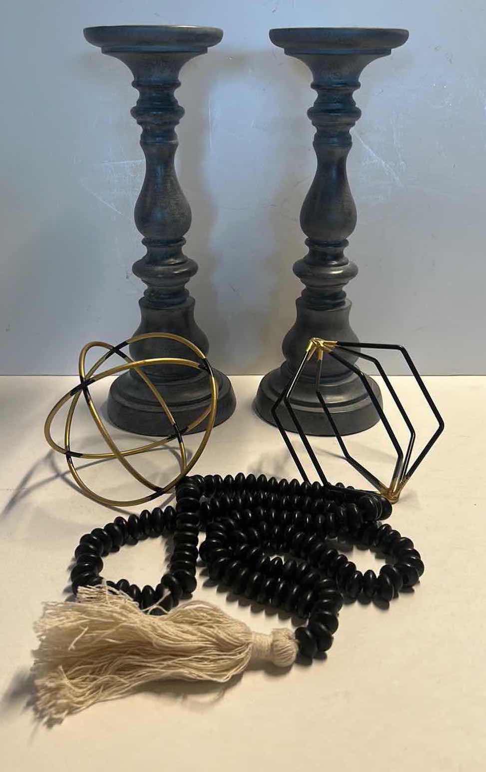 Photo 1 of HOME DECOR ASSORTMENT - CANDLE HOLDERS H12”