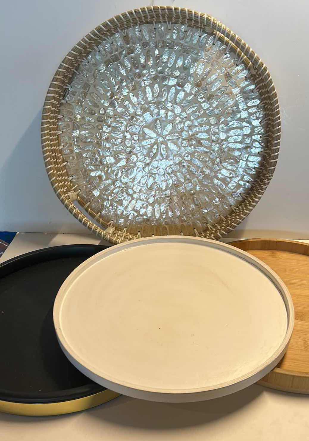 Photo 1 of 4 ROUND TRAYS LARGEST 18” x 3”