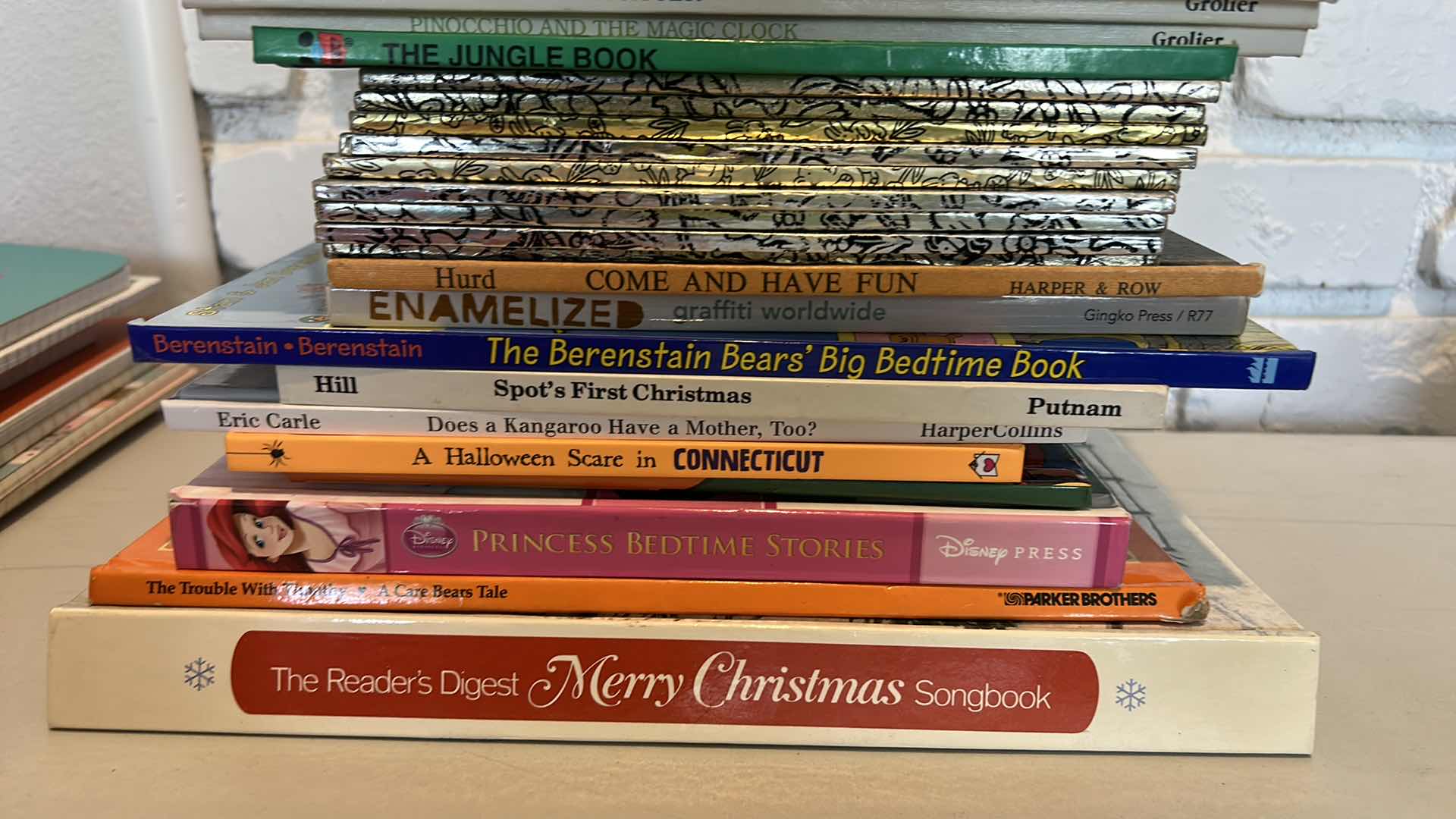 Photo 1 of CHILDRENS BOOK ASSORTMENT (MOSTLY DISNEY) AND STUFFED ANIMAL- 