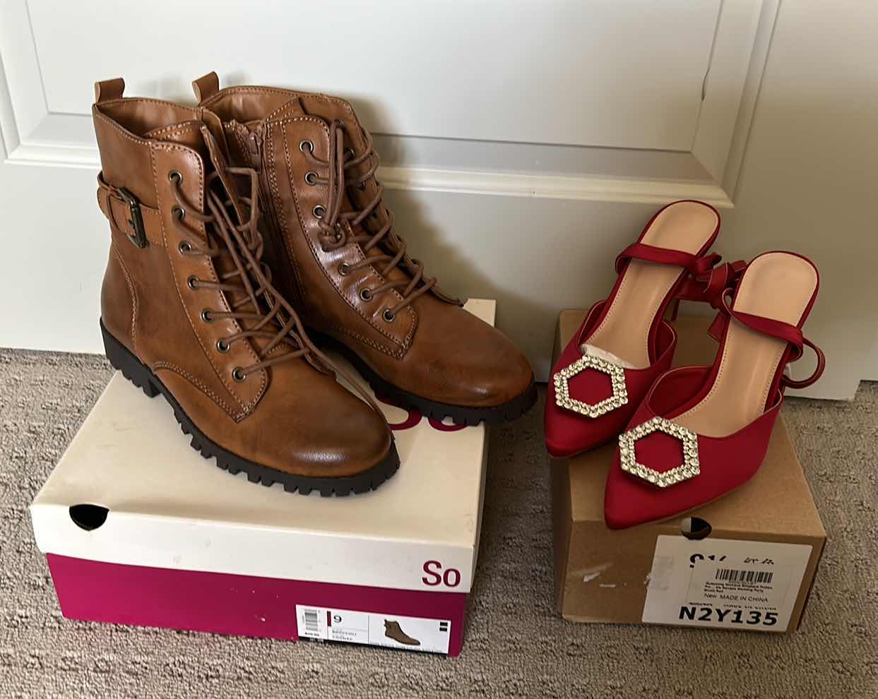 Photo 1 of 2 NEW PAIRS LADIES SHOES 9 and 9.5