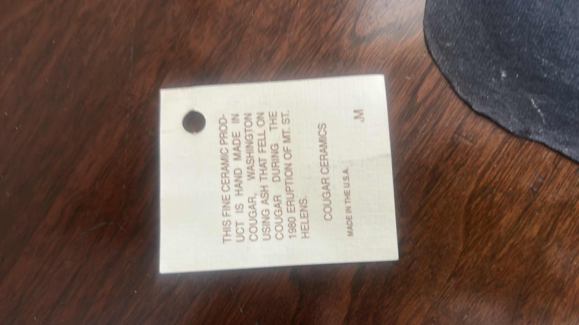 Photo 7 of FINE CERAMIC PORCELAIN MADE FROM ASHES THAT FELL DURING THE 1980 ERUPTION OF MT ST HELENS H5”