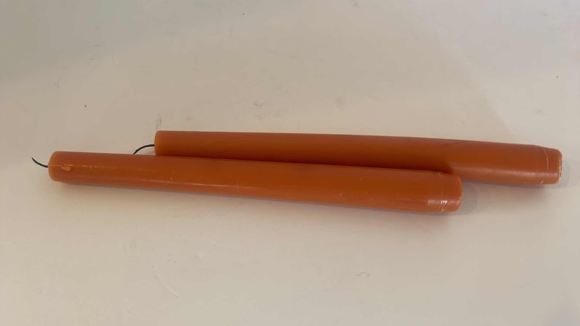 Photo 1 of 2 CRYSTAL CANDLESTICKS WITH TAPERS