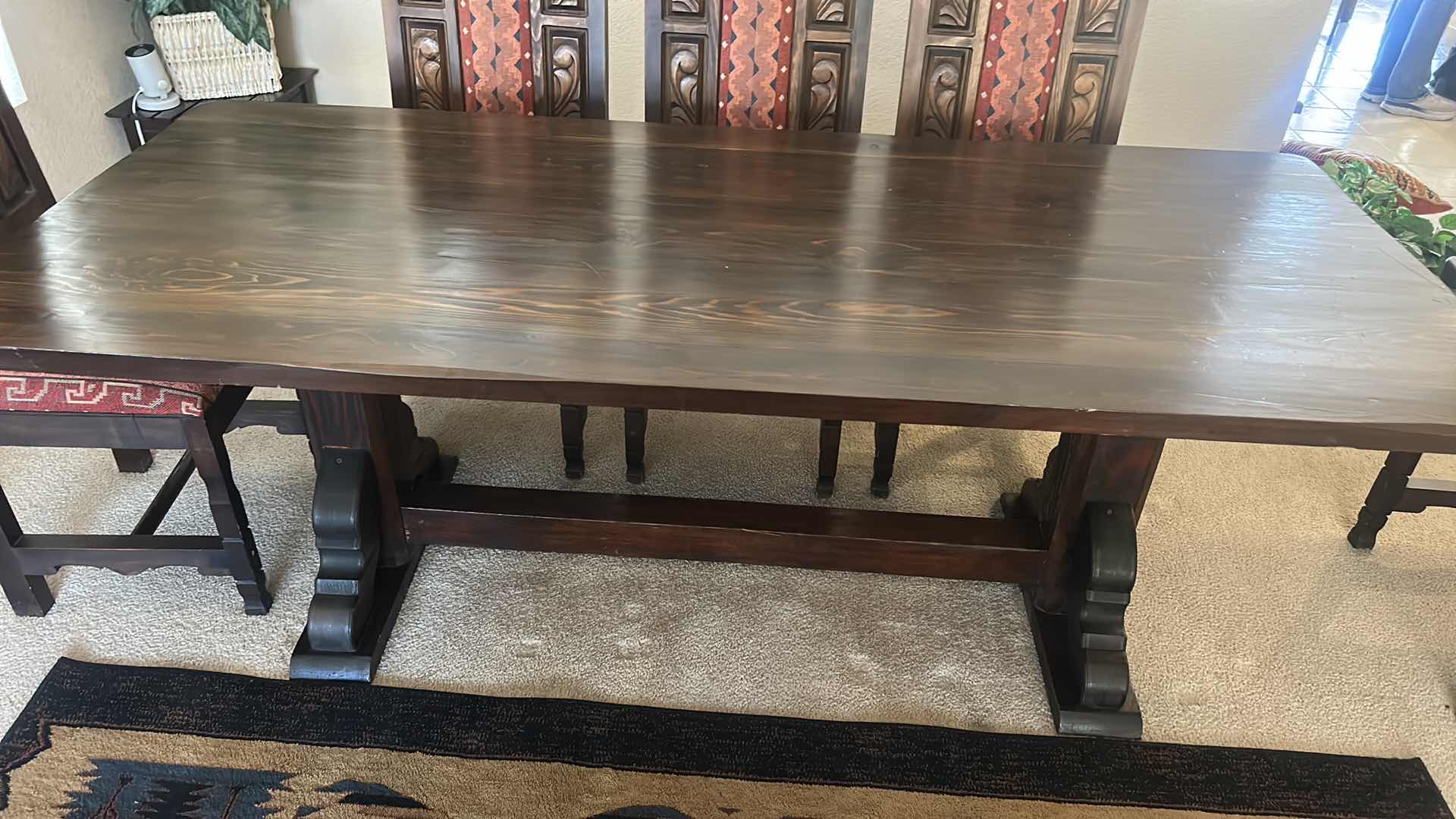 Photo 1 of CUSTOM DINING ROOM TABLE 7’ x 3’ x 29 1/2” PLUS TWO MORE CHAIRS NOT PICTURED